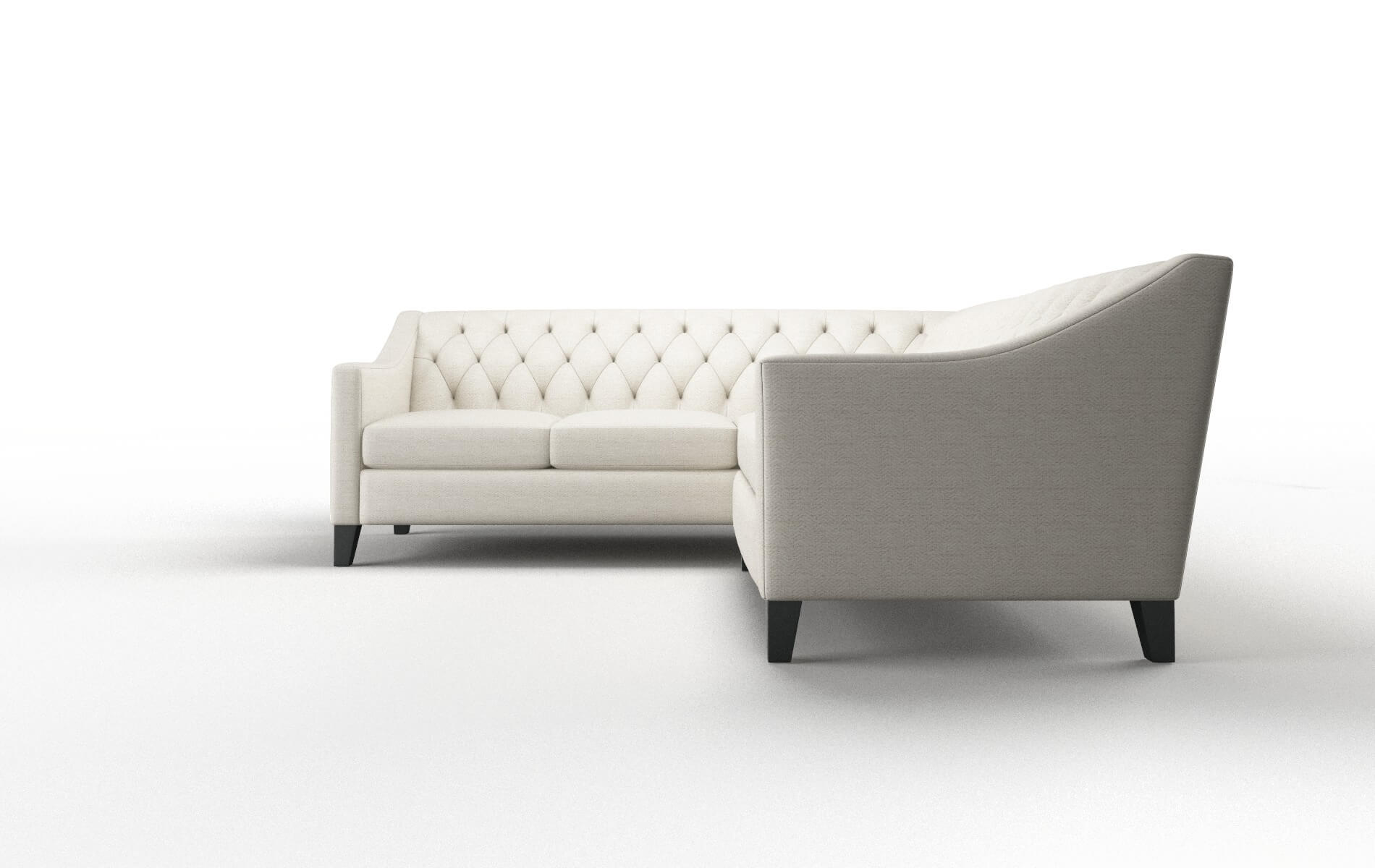 Seville Venus Cream Sectional espresso legs 5