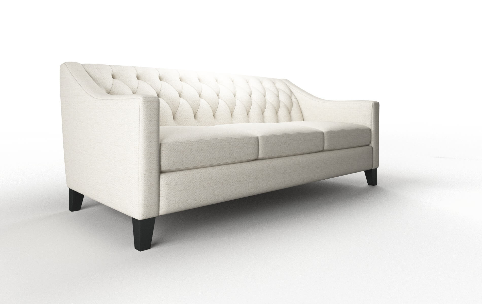 Seville Venus Cream Sofa espresso legs 2