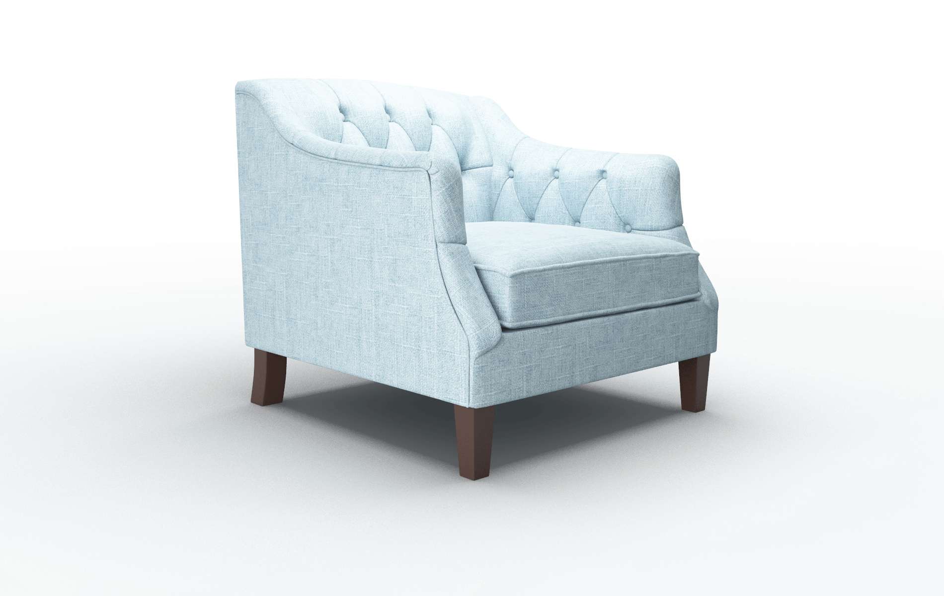 Shiraz Atlas Turquoise Chair espresso legs 2