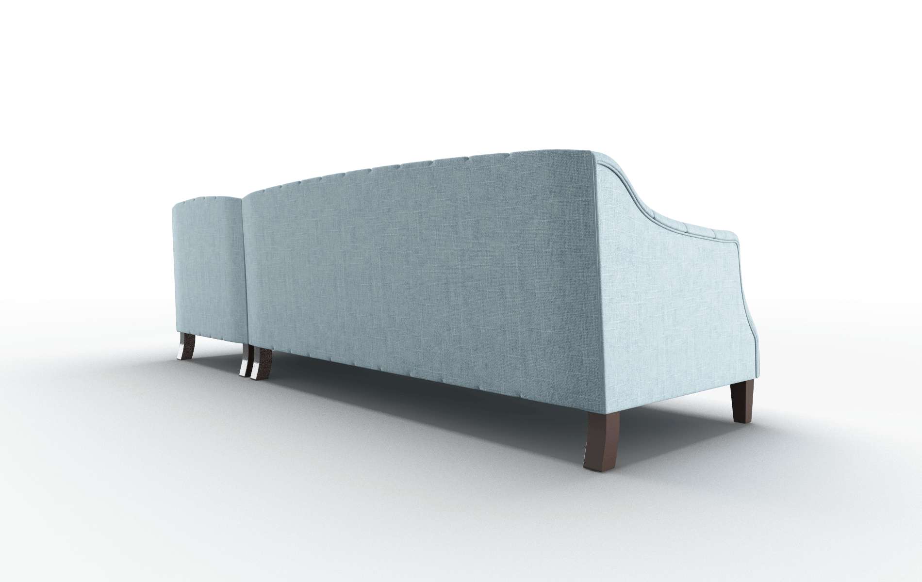 Shiraz Atlas Turquoise Panel espresso legs 5