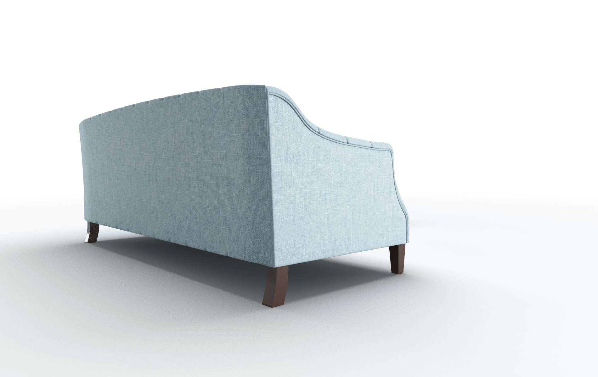 Shiraz Atlas Turquoise Sectional espresso legs 3