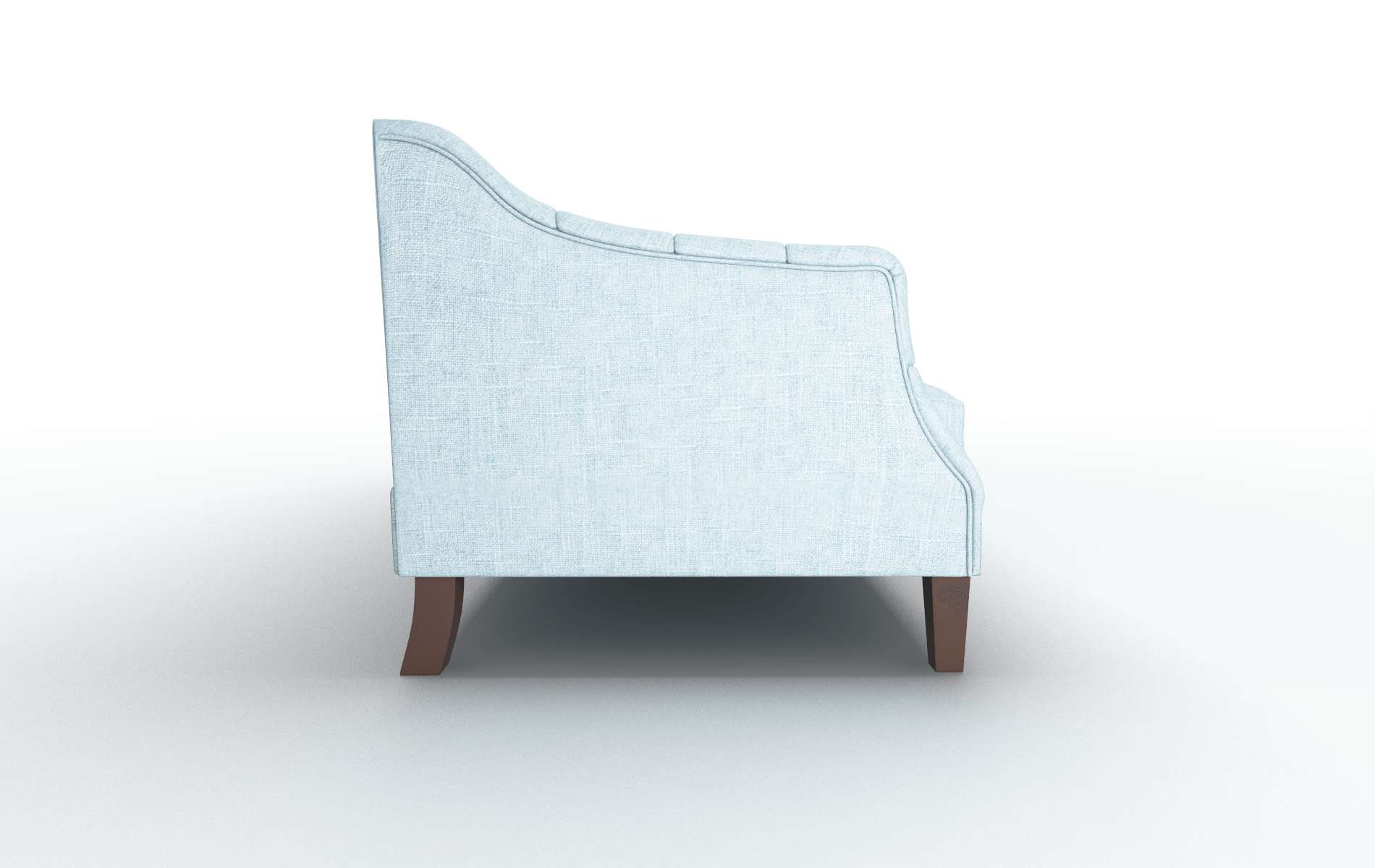 Shiraz Atlas Turquoise Sofa espresso legs 3
