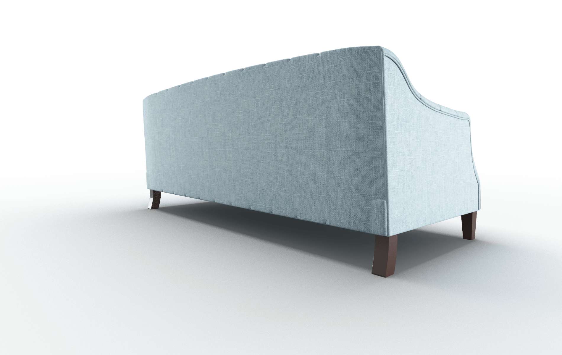 Shiraz Atlas Turquoise Sofa espresso legs 5