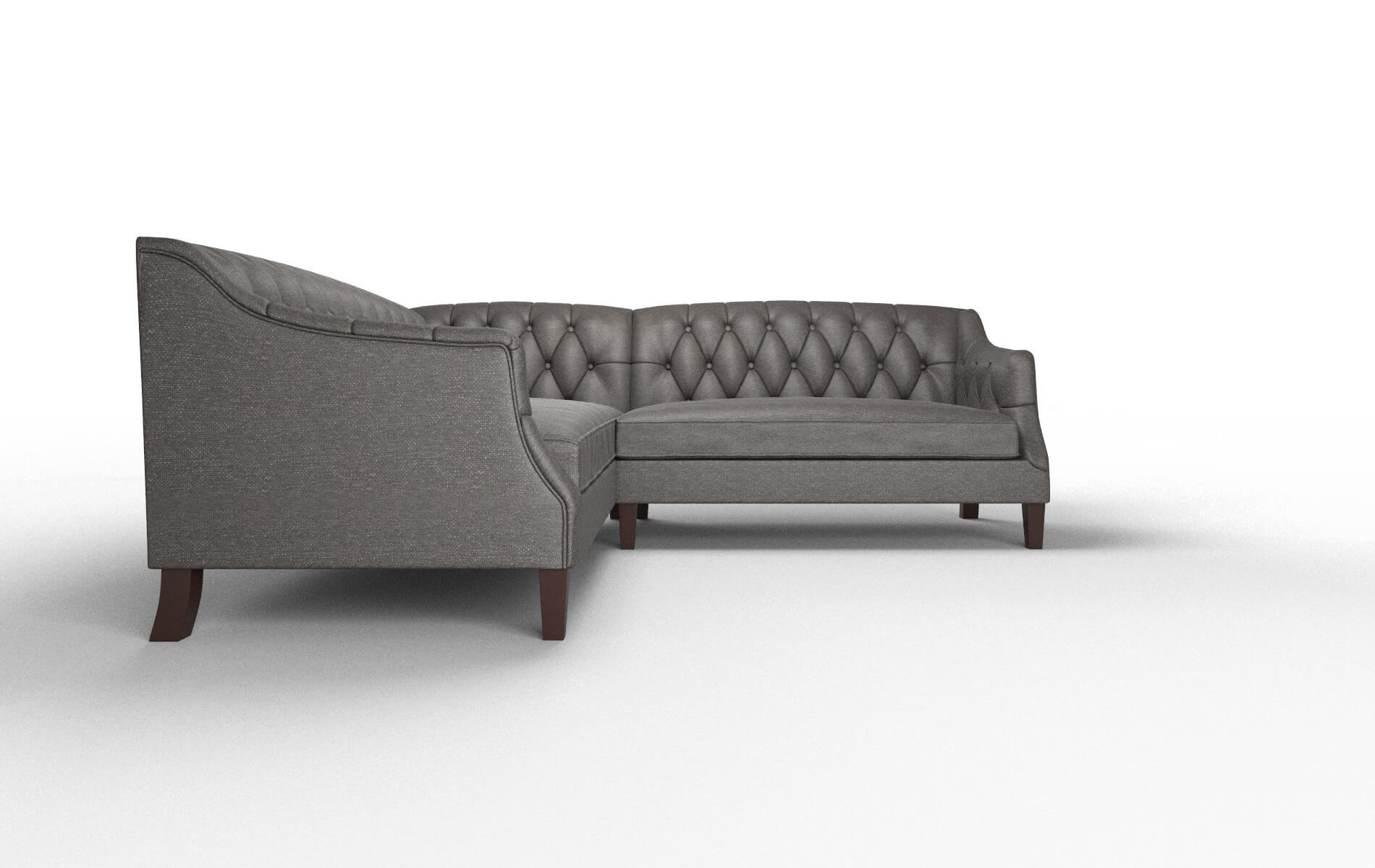 Shiraz Avenger Denim Sectional espresso legs 2