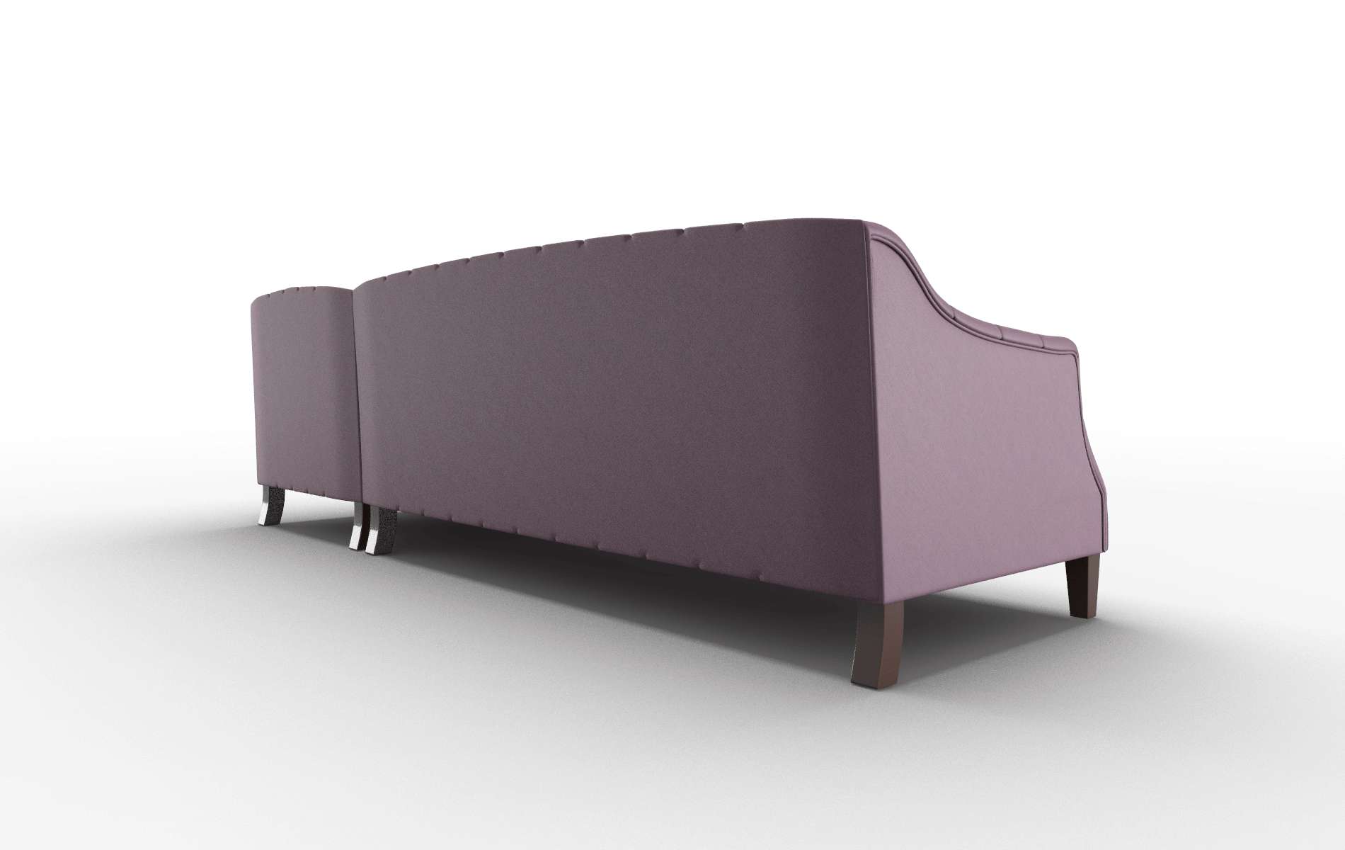 Shiraz Bella Aubergine Panel espresso legs 5
