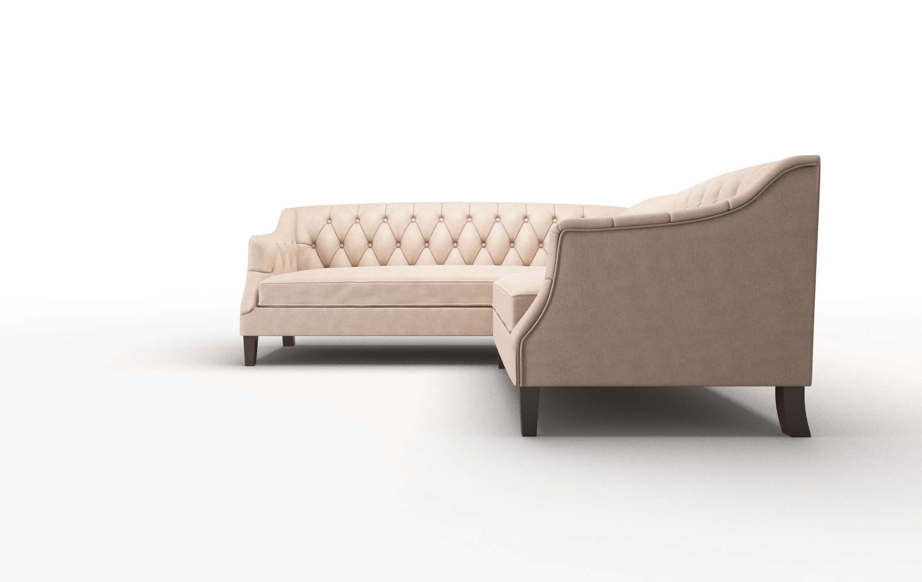Shiraz Bella Cocoa Sectional espresso legs 5