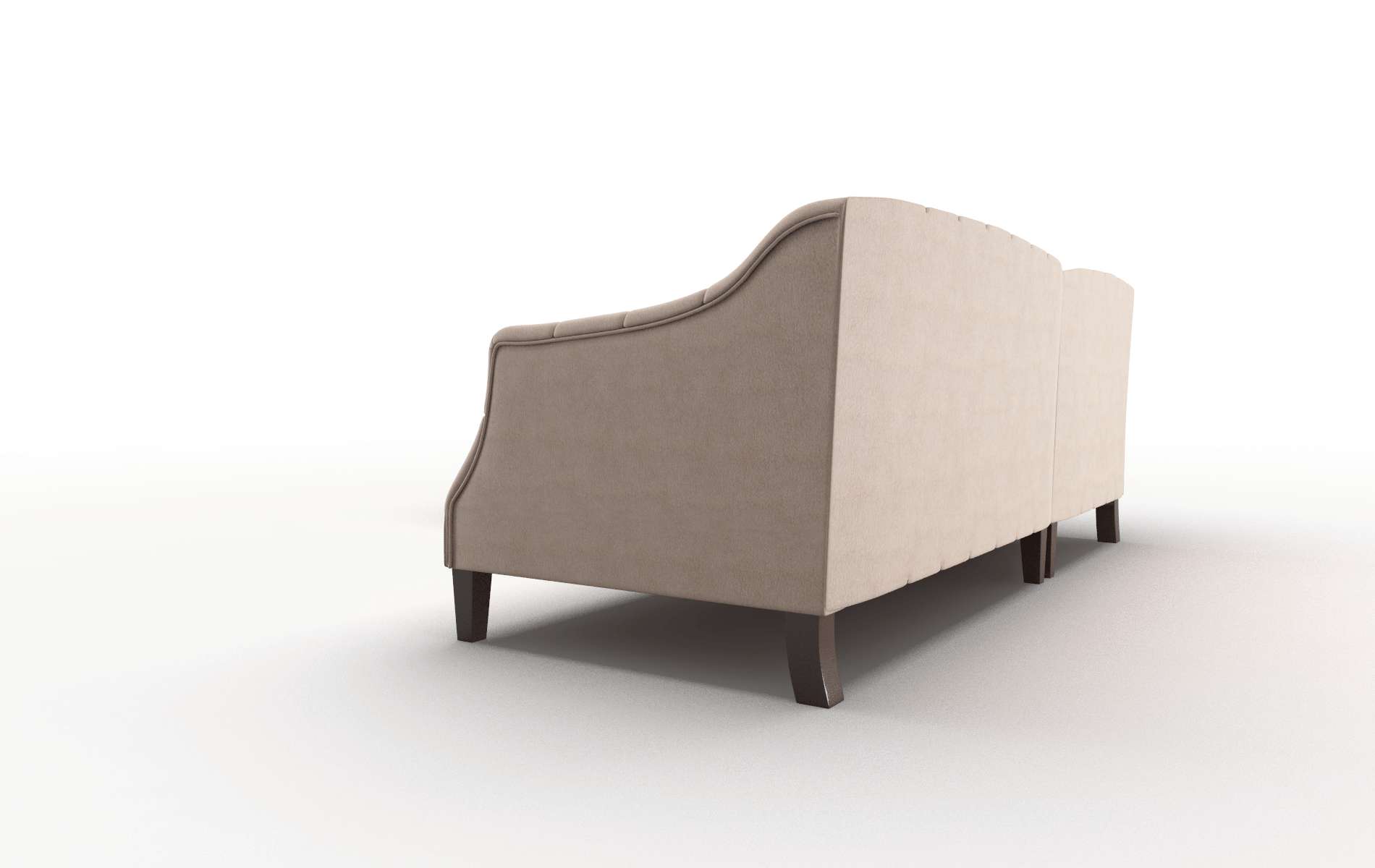 Shiraz Bella Pewter Sectional espresso legs 4