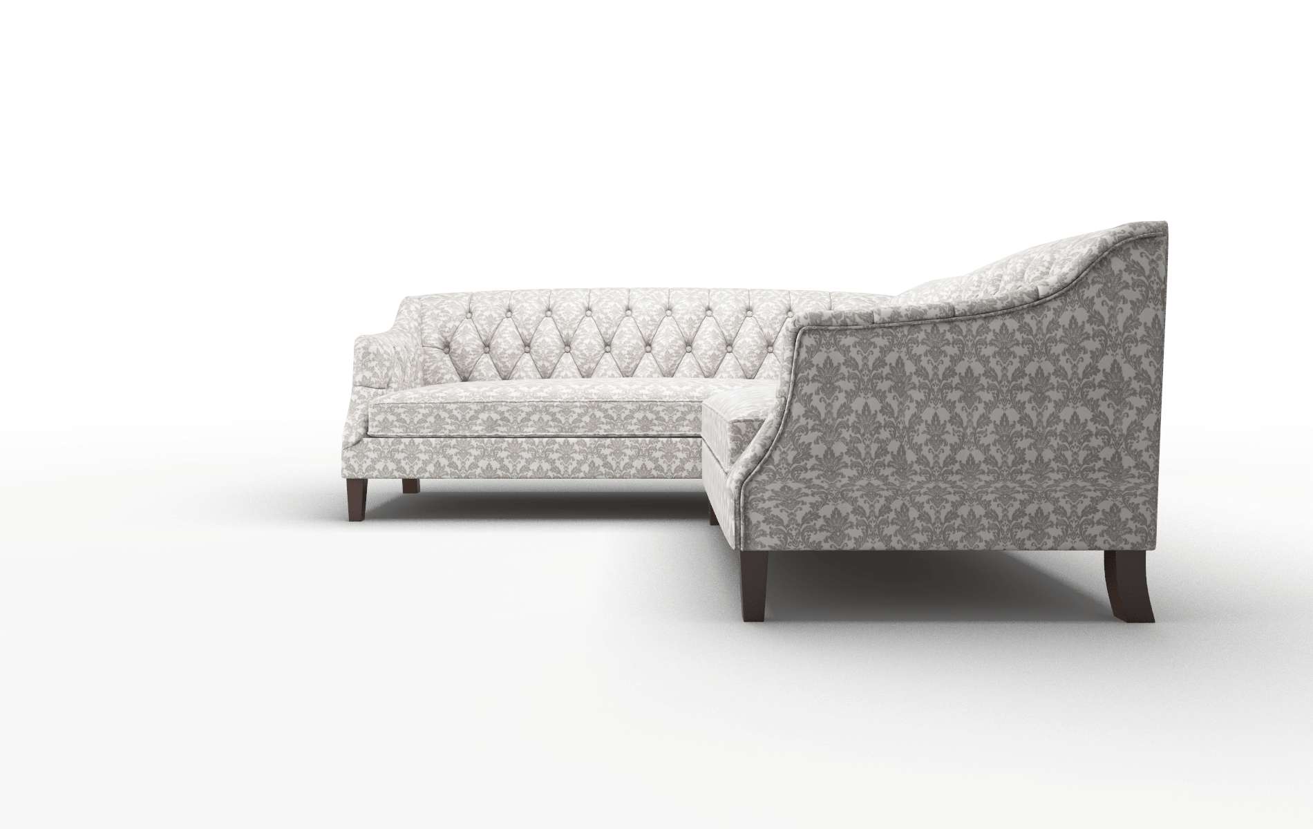 Shiraz Bergamo Dove Sectional espresso legs 5