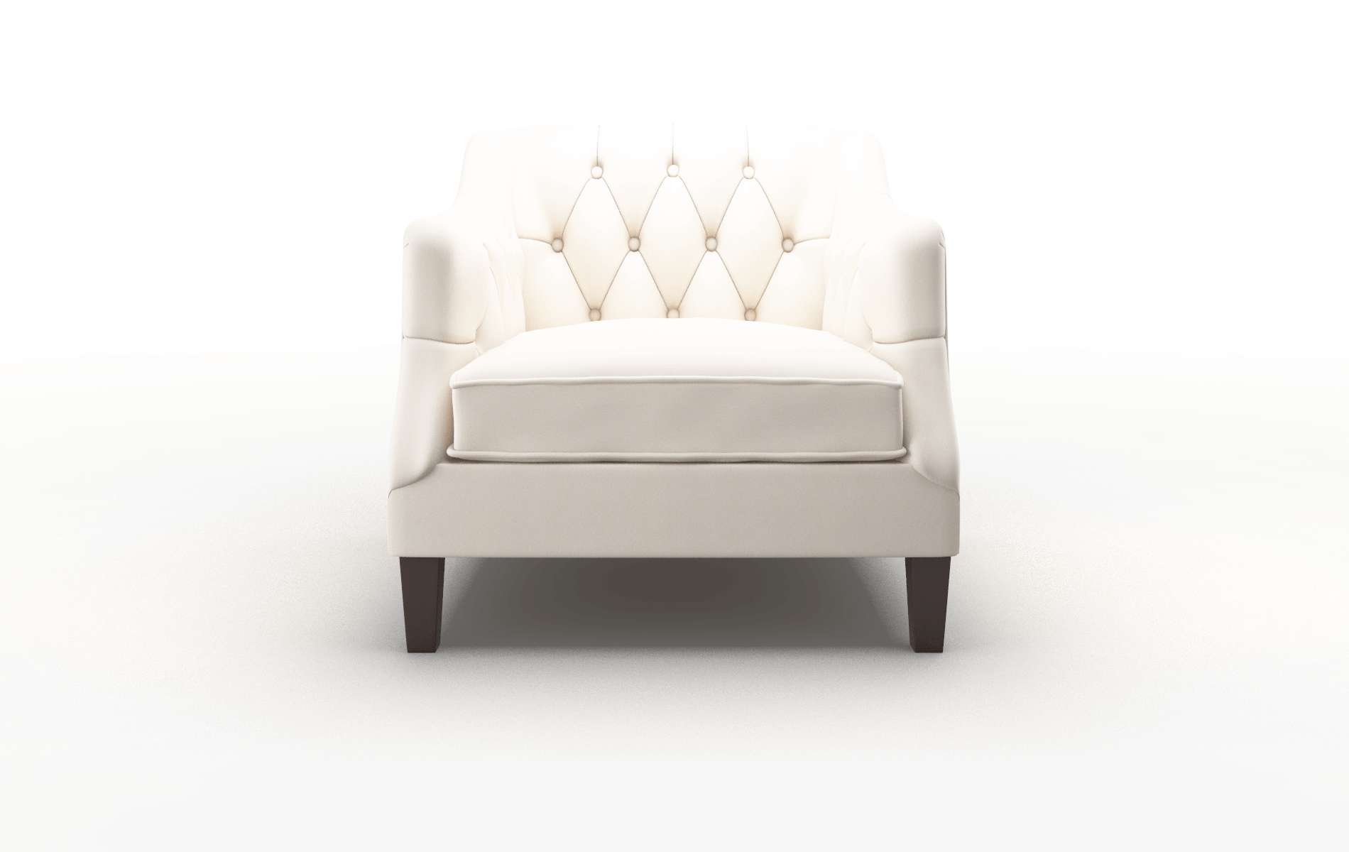 Shiraz Blanche Milky Chair espresso legs 1