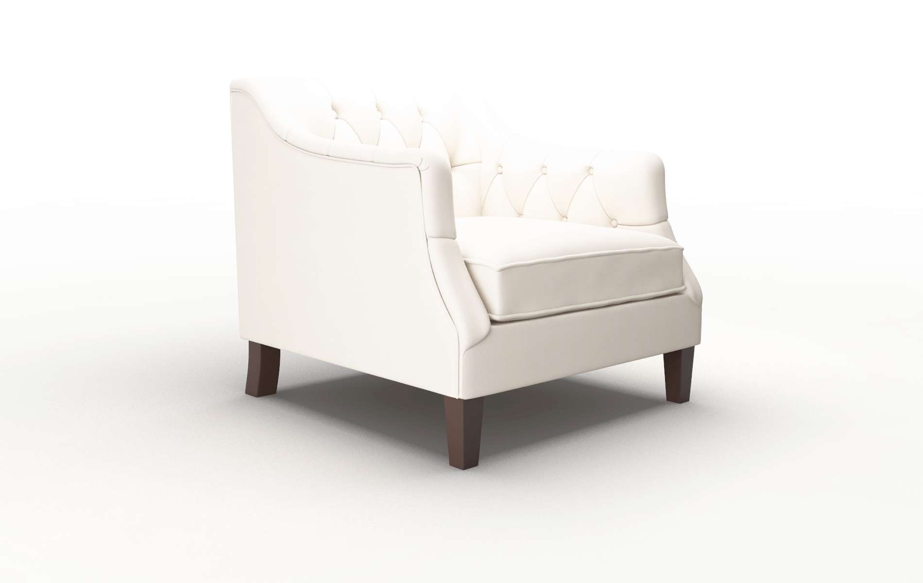 Shiraz Blanche Milky Chair espresso legs 2