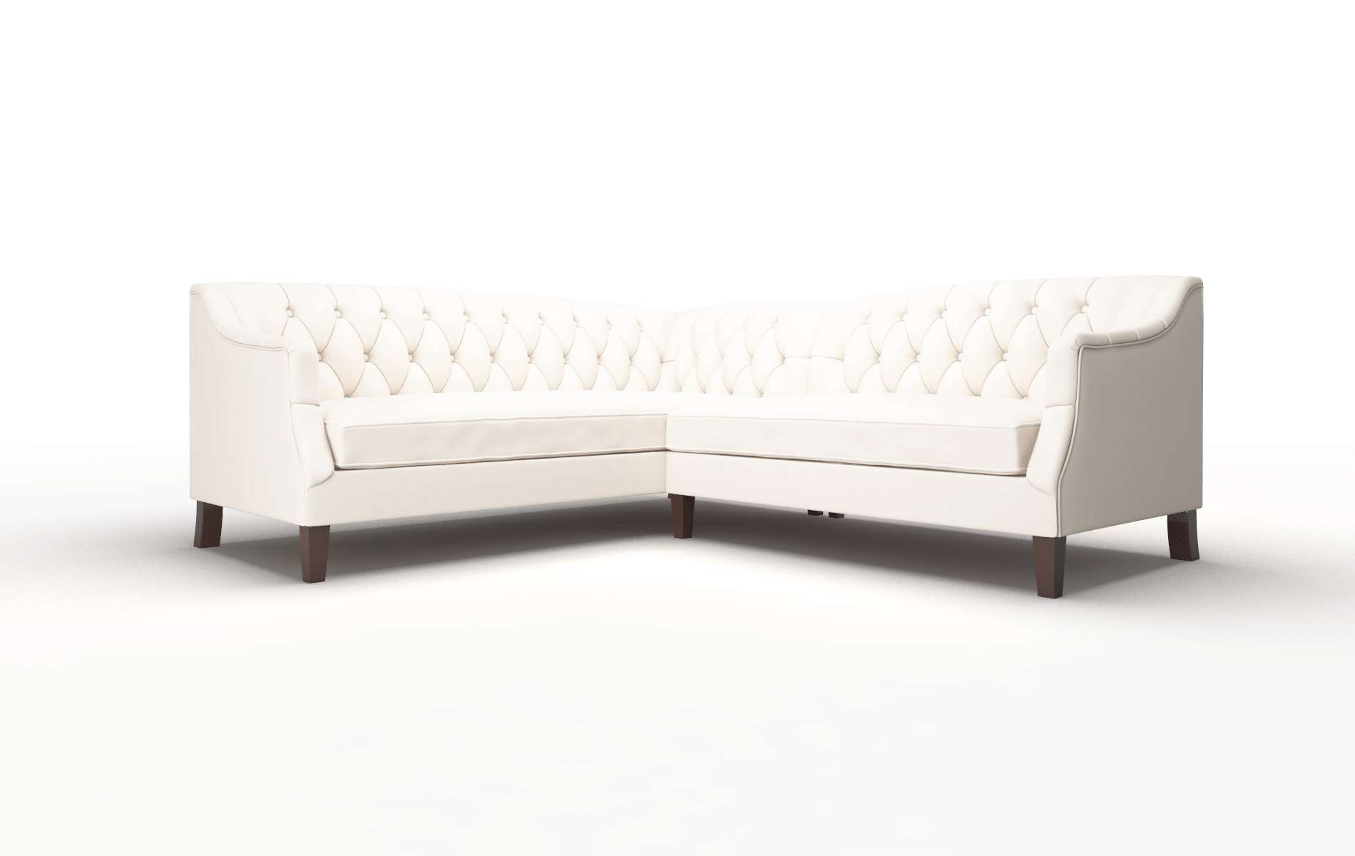 Shiraz Blanche milky Sectional Espresso Legs  1