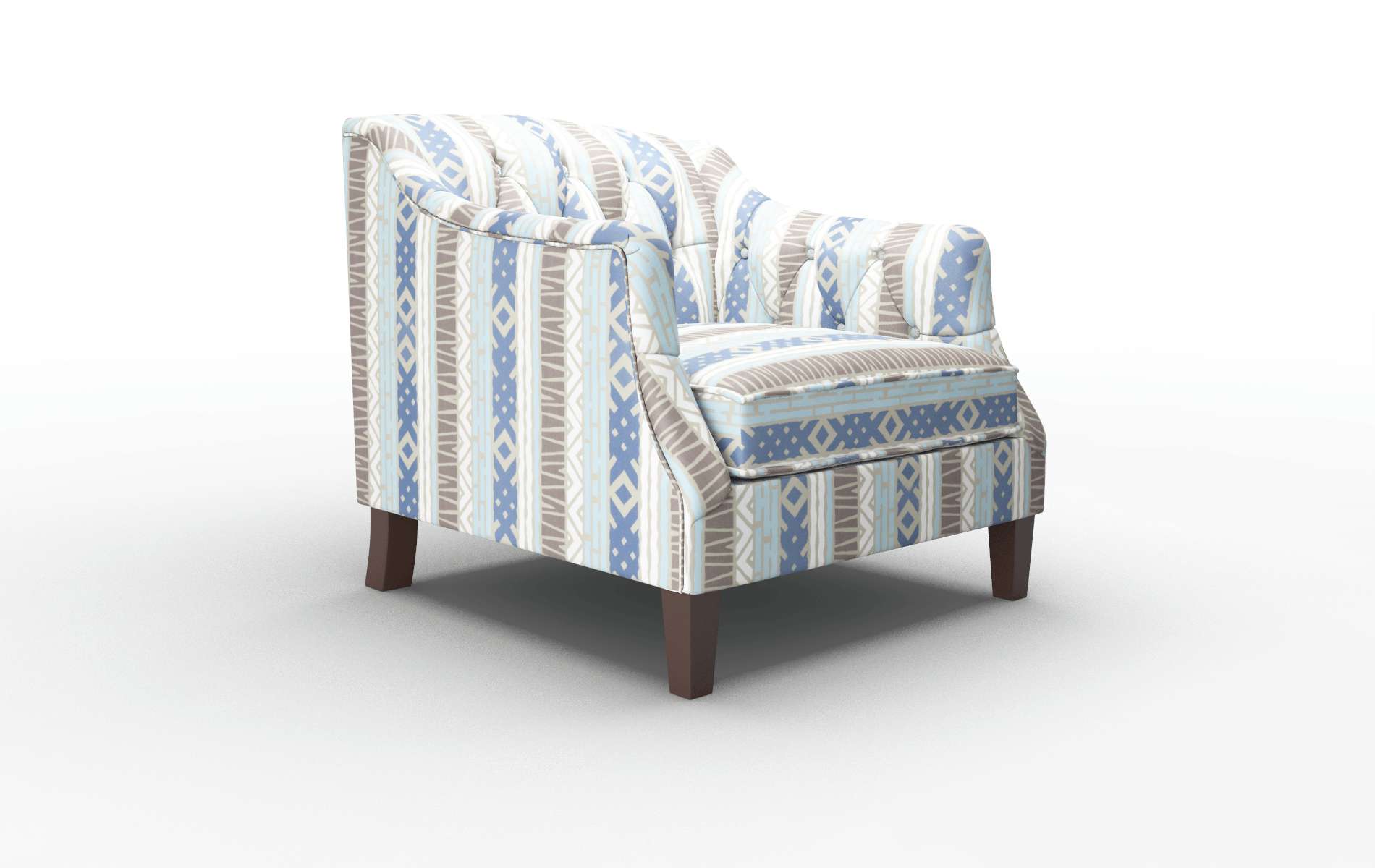 Shiraz Bodhi Indigo Chair espresso legs 2