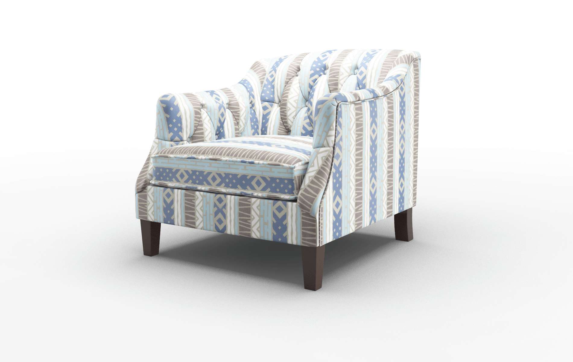 Shiraz Bodhi Indigo Chair espresso legs 4