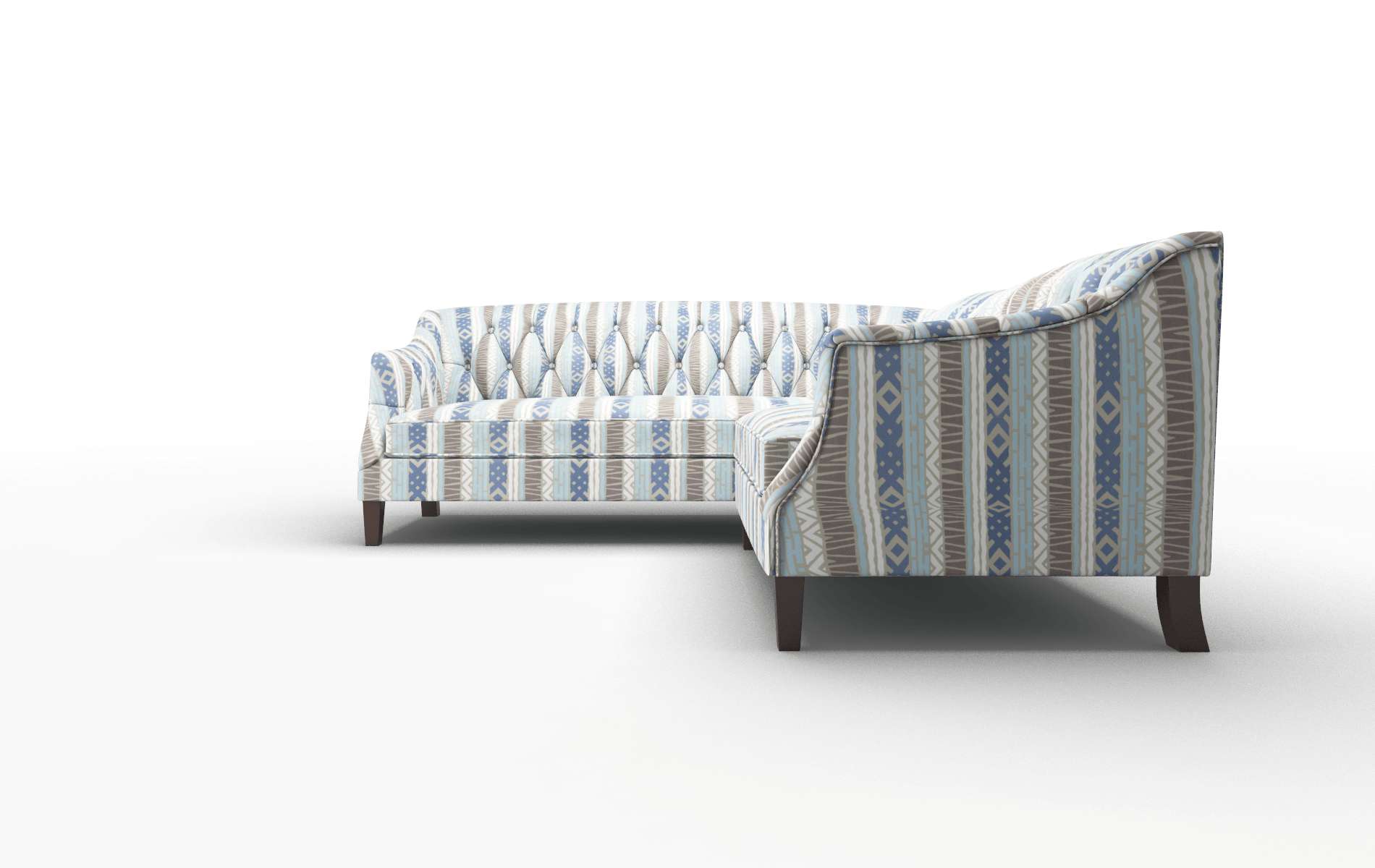 Shiraz Bodhi Indigo Sectional espresso legs 5