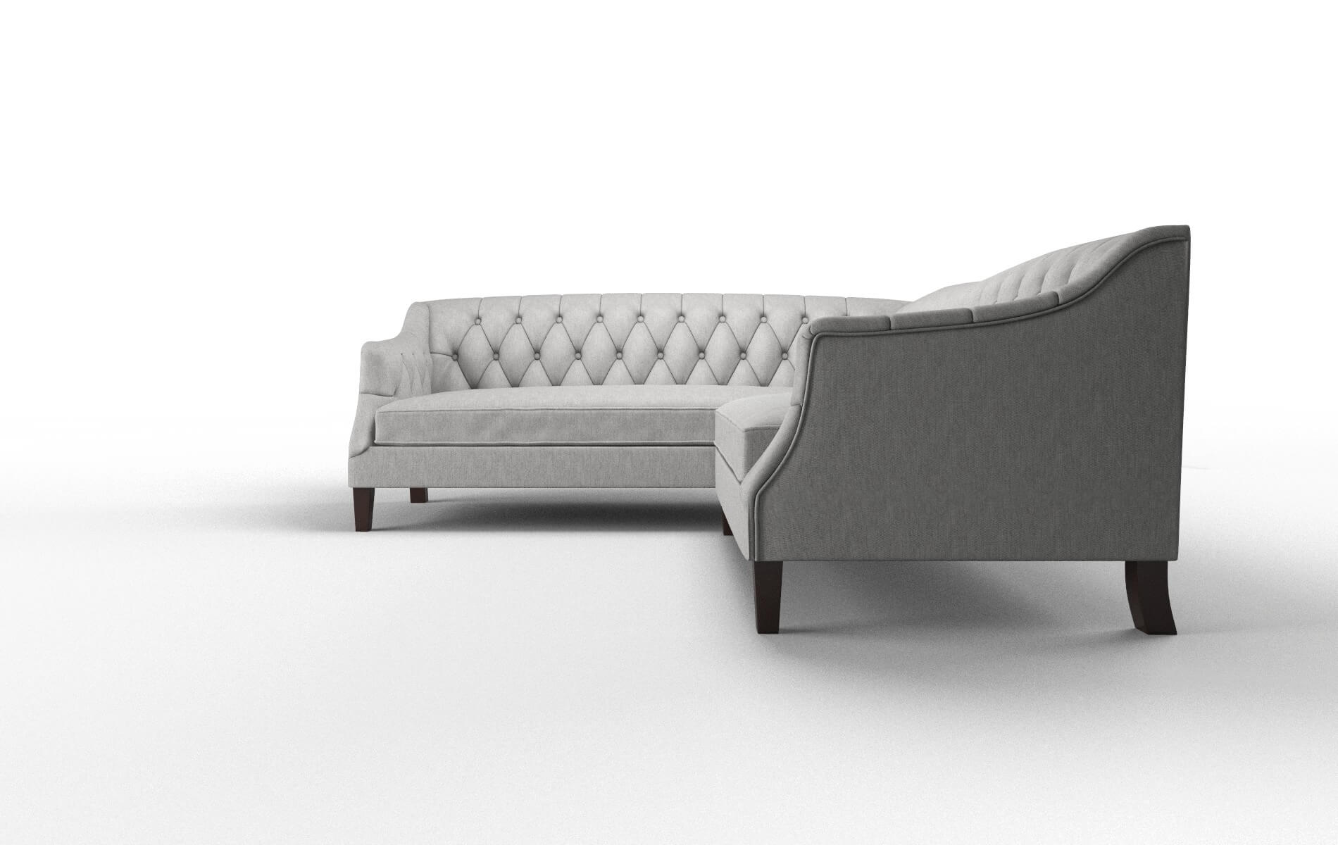 Shiraz Bungalow Graphite Sectional espresso legs 5