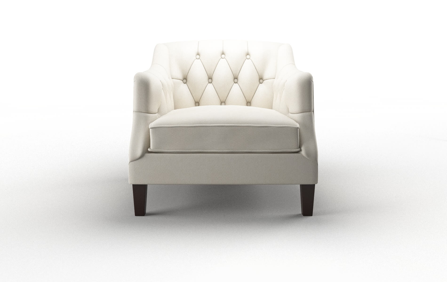 Shiraz Bungalow Ivory Chair espresso legs 1