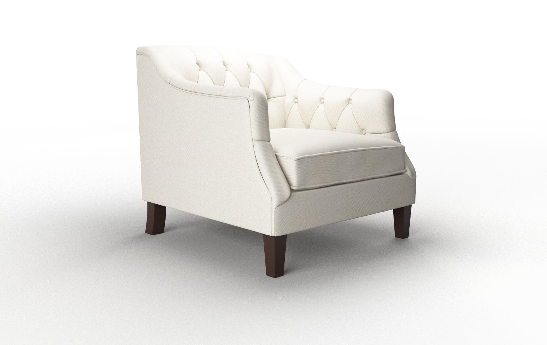 Shiraz Bungalow Ivory Chair espresso legs 2