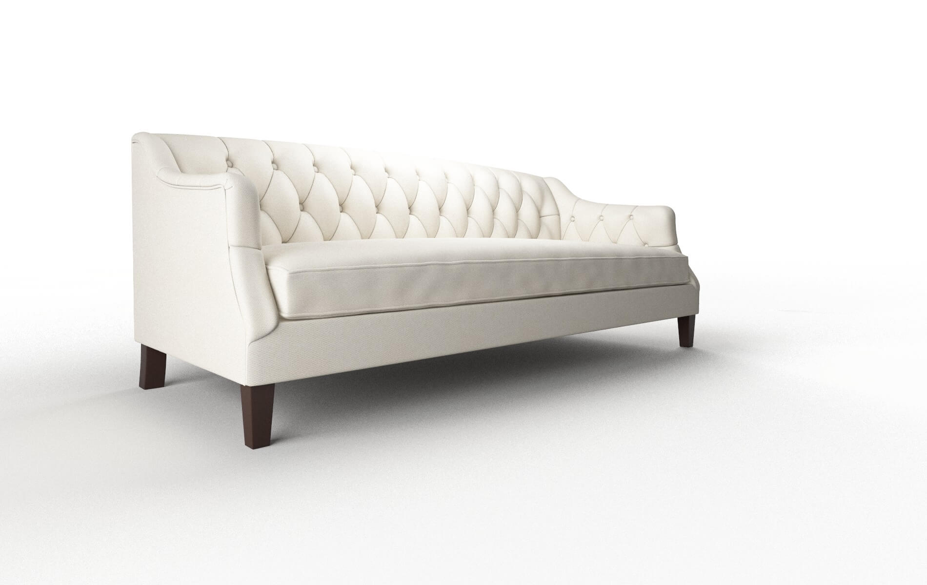 Shiraz Bungalow Ivory Sofa espresso legs 2