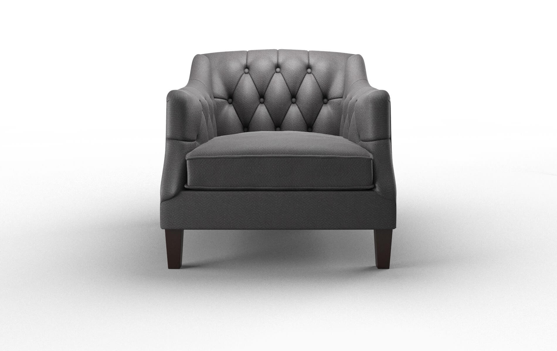 Shiraz Catalina Charcoal Chair espresso legs 1