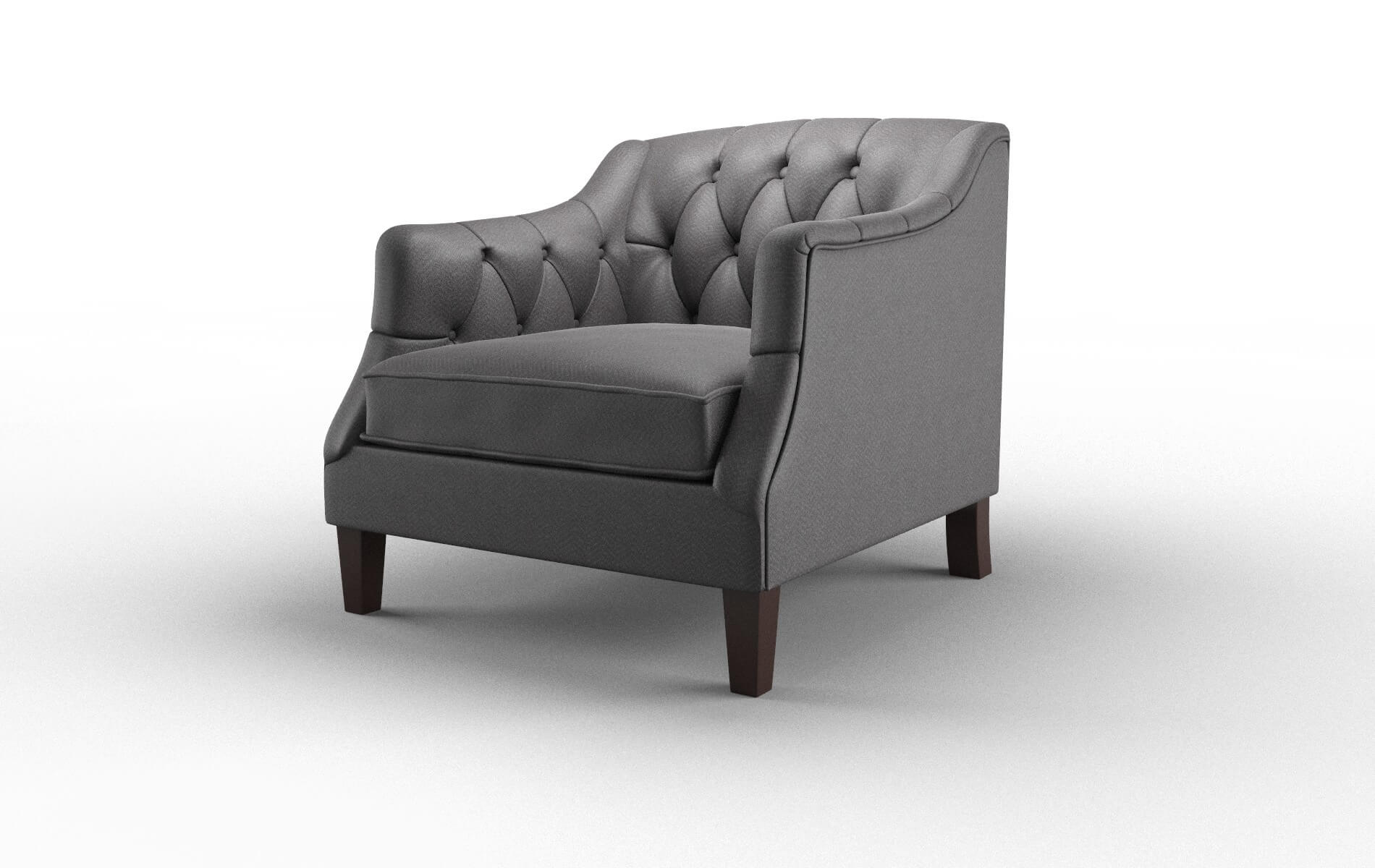 Shiraz Catalina Charcoal Chair espresso legs 4