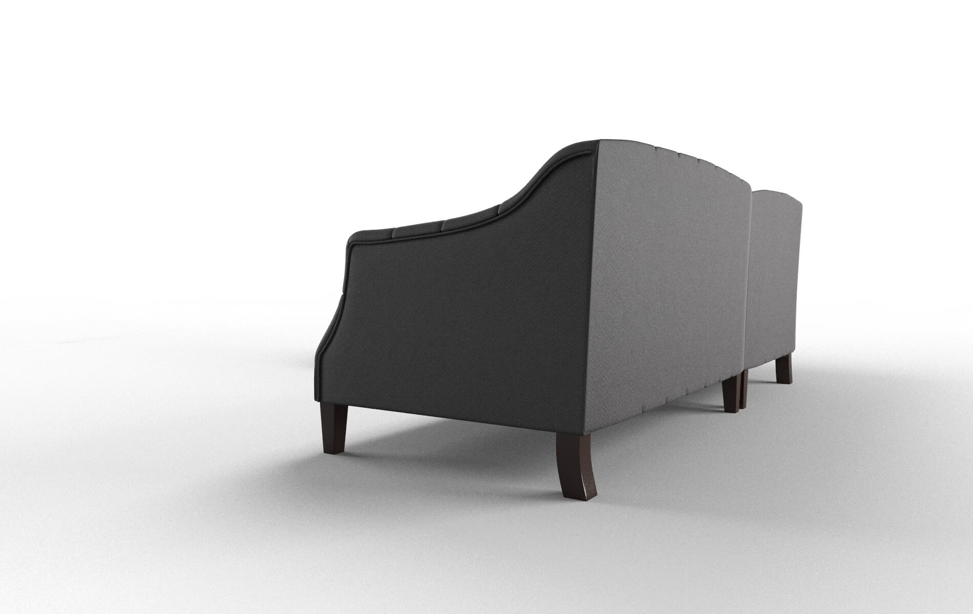 Shiraz Catalina Charcoal Sectional espresso legs 4