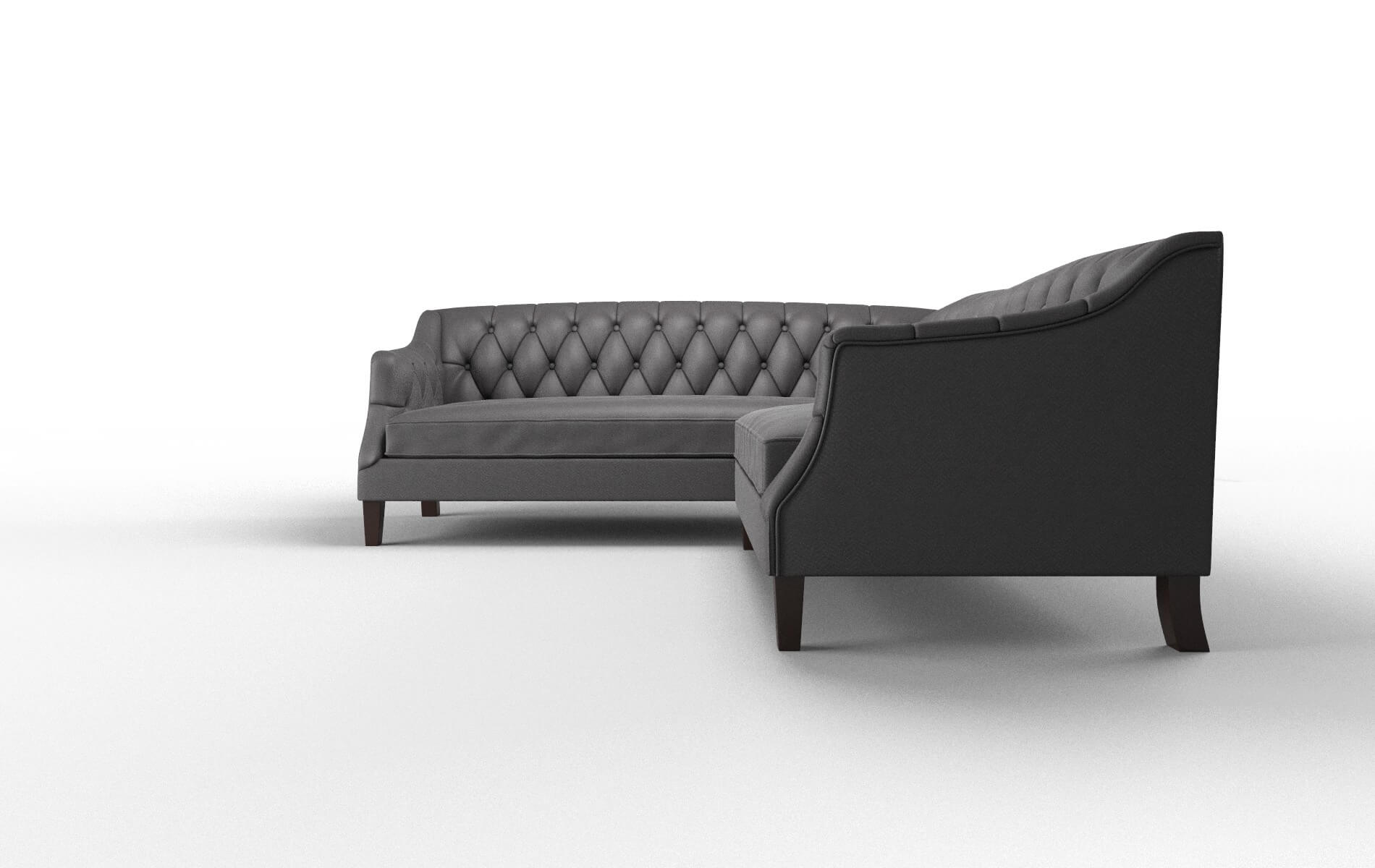 Shiraz Catalina Charcoal Sectional espresso legs 5