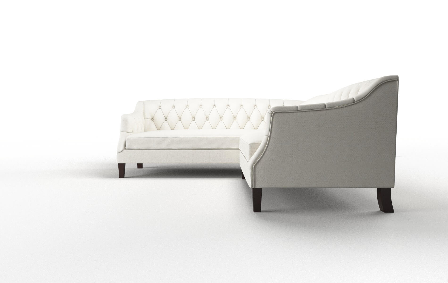 Shiraz Catalina Ivory Sectional espresso legs 5