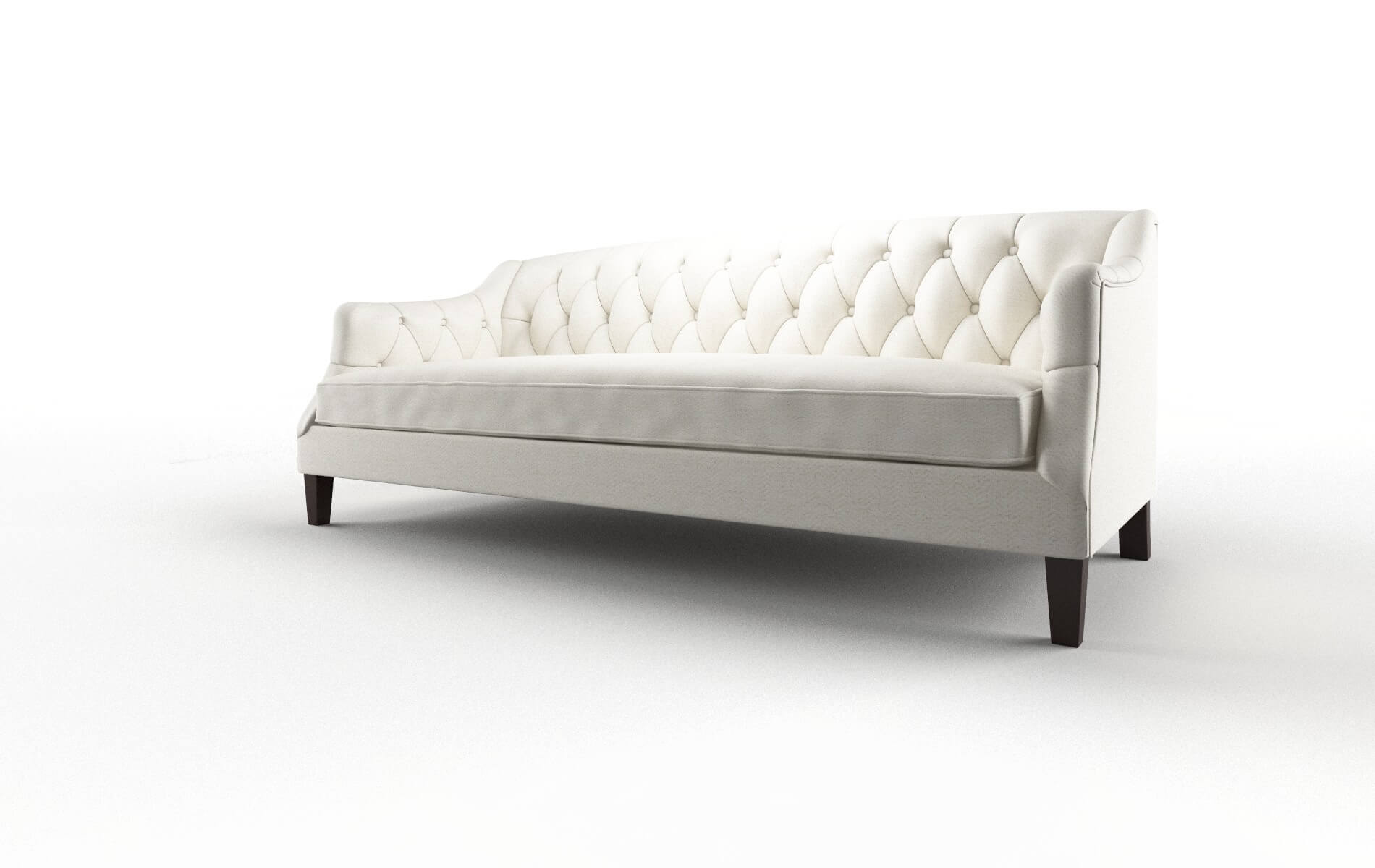 Shiraz Catalina Ivory Sofa espresso legs 4