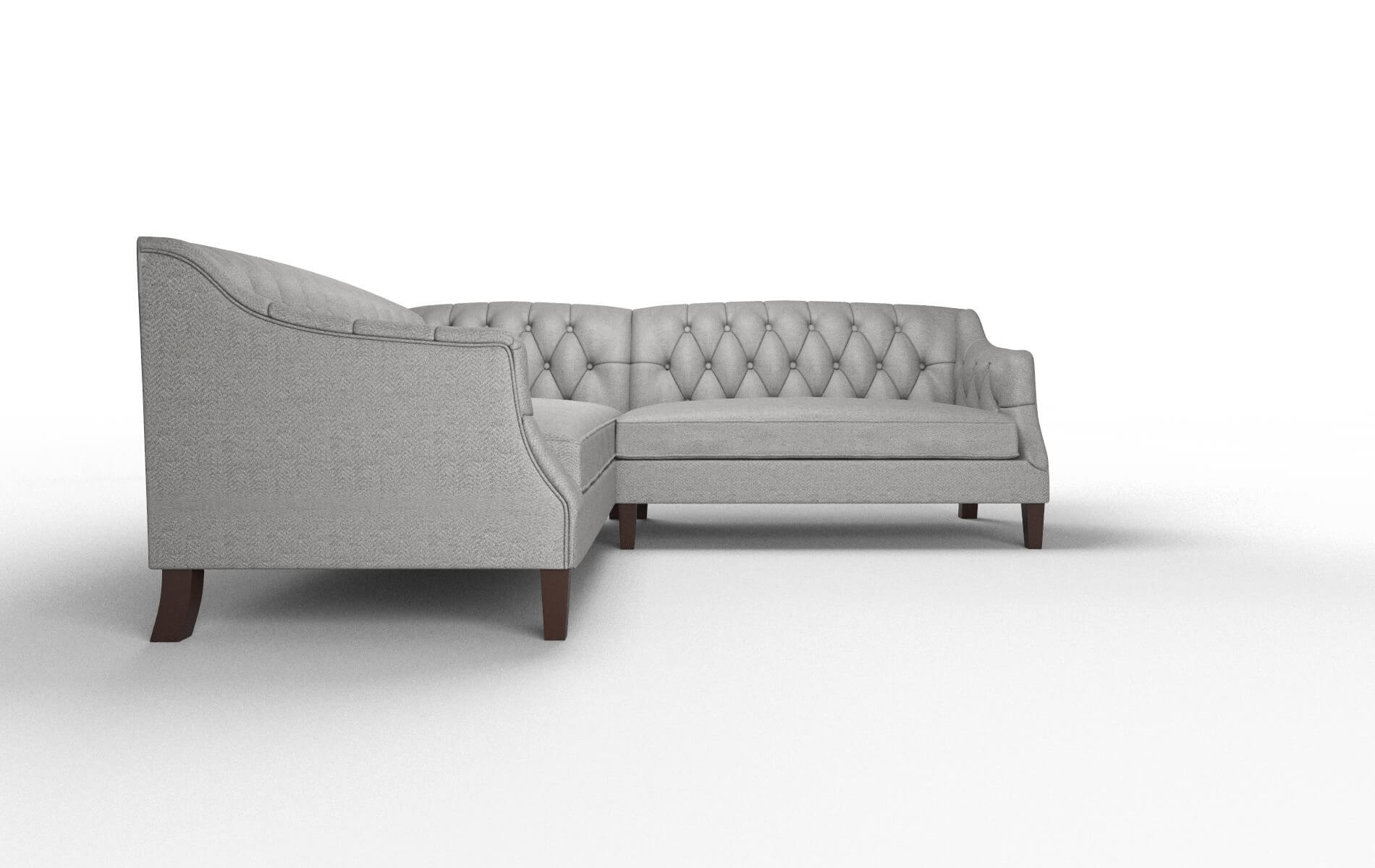 Shiraz Catalina Steel Sectional espresso legs 2