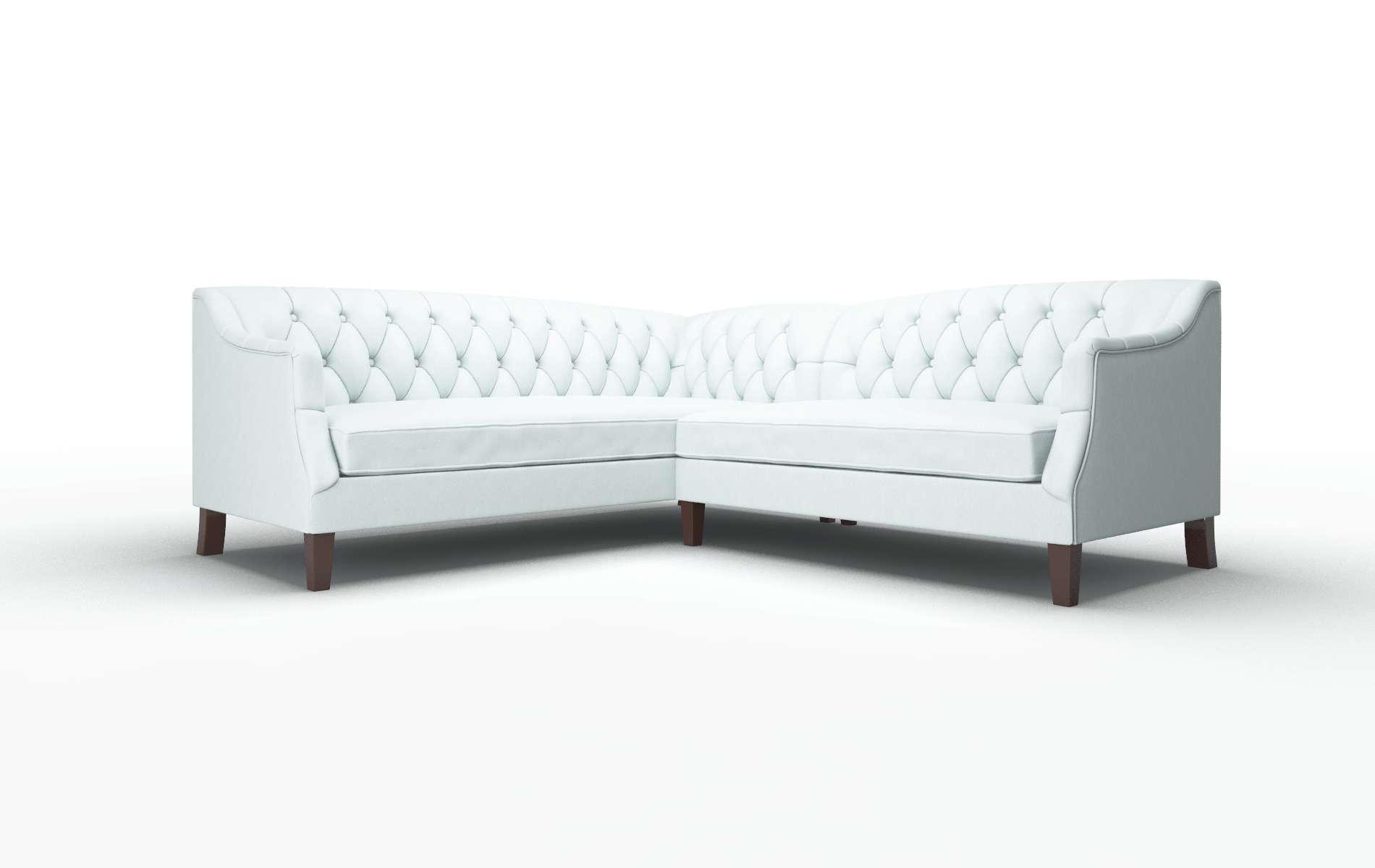 Shiraz Clyde Cornflower Sectional espresso legs 1