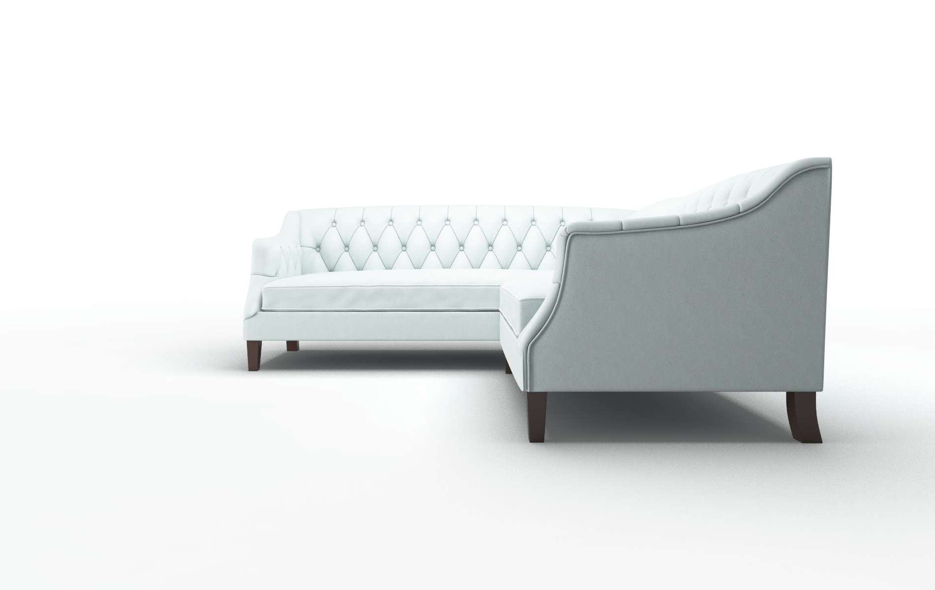 Shiraz Clyde Cornflower Sectional espresso legs 5