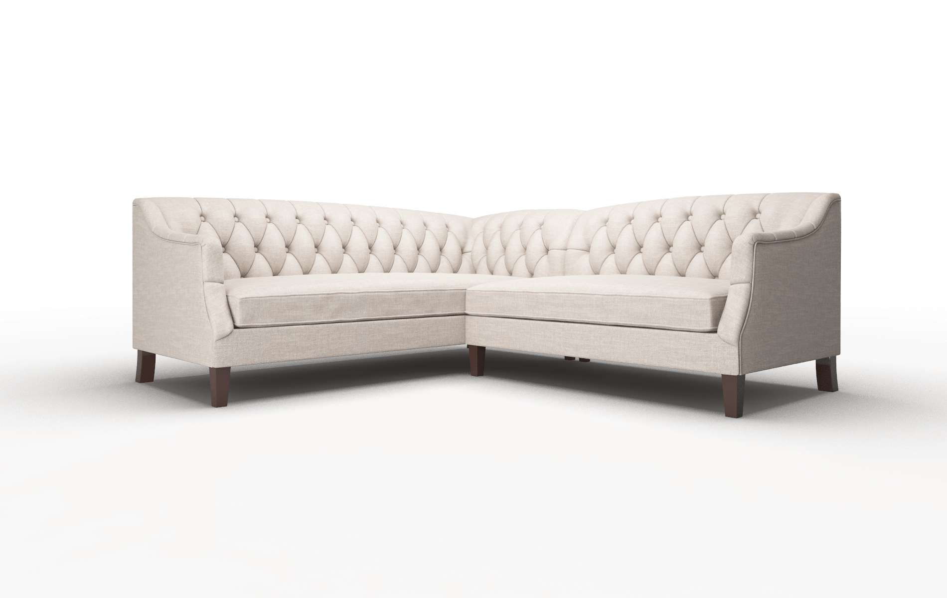Shiraz Clyde Dolphin Sectional espresso legs 1