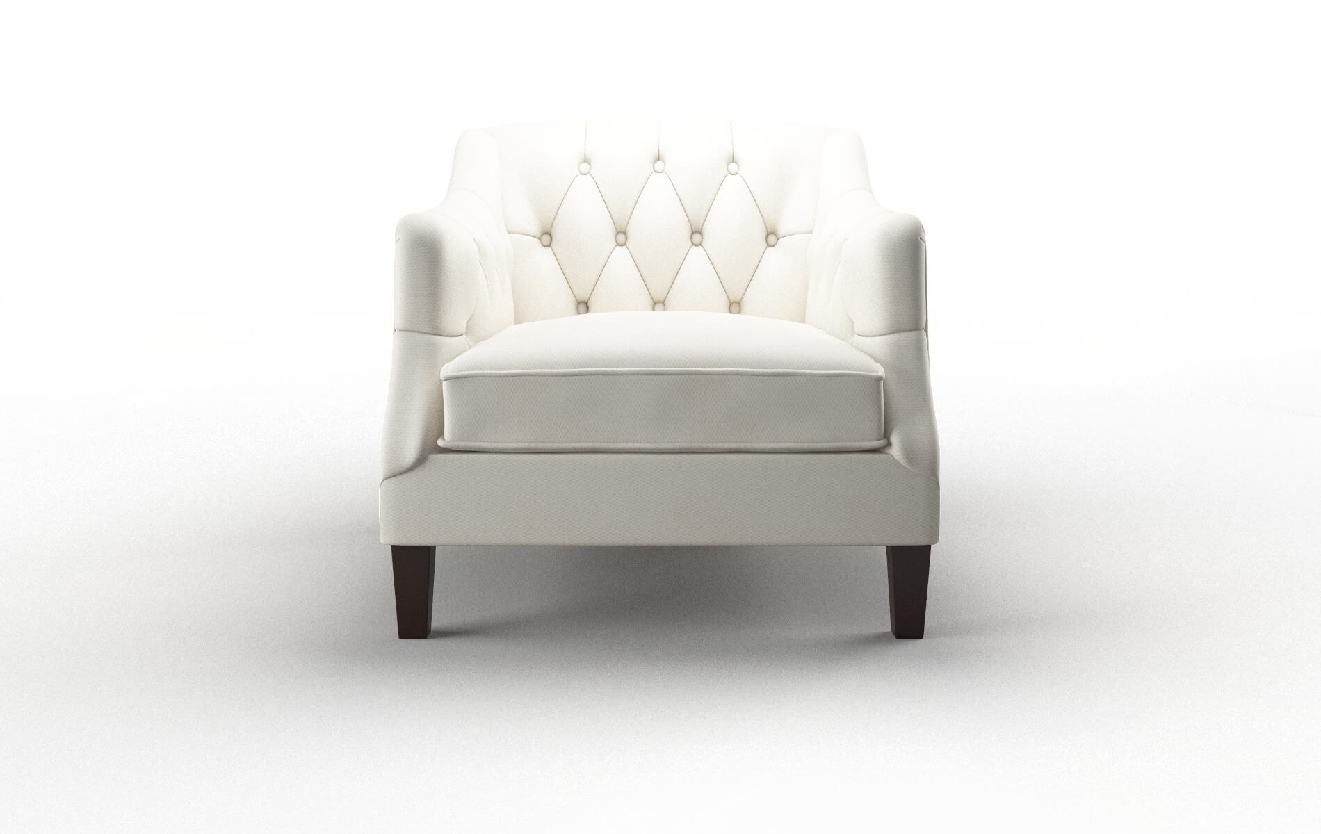 Shiraz Cosmo Ivory Chair espresso legs 1
