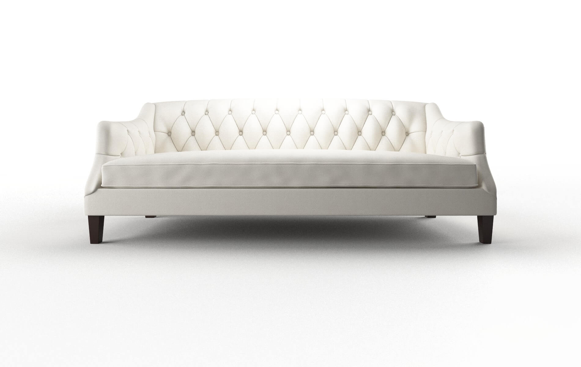 Shiraz Cosmo Ivory Sofa espresso legs 1
