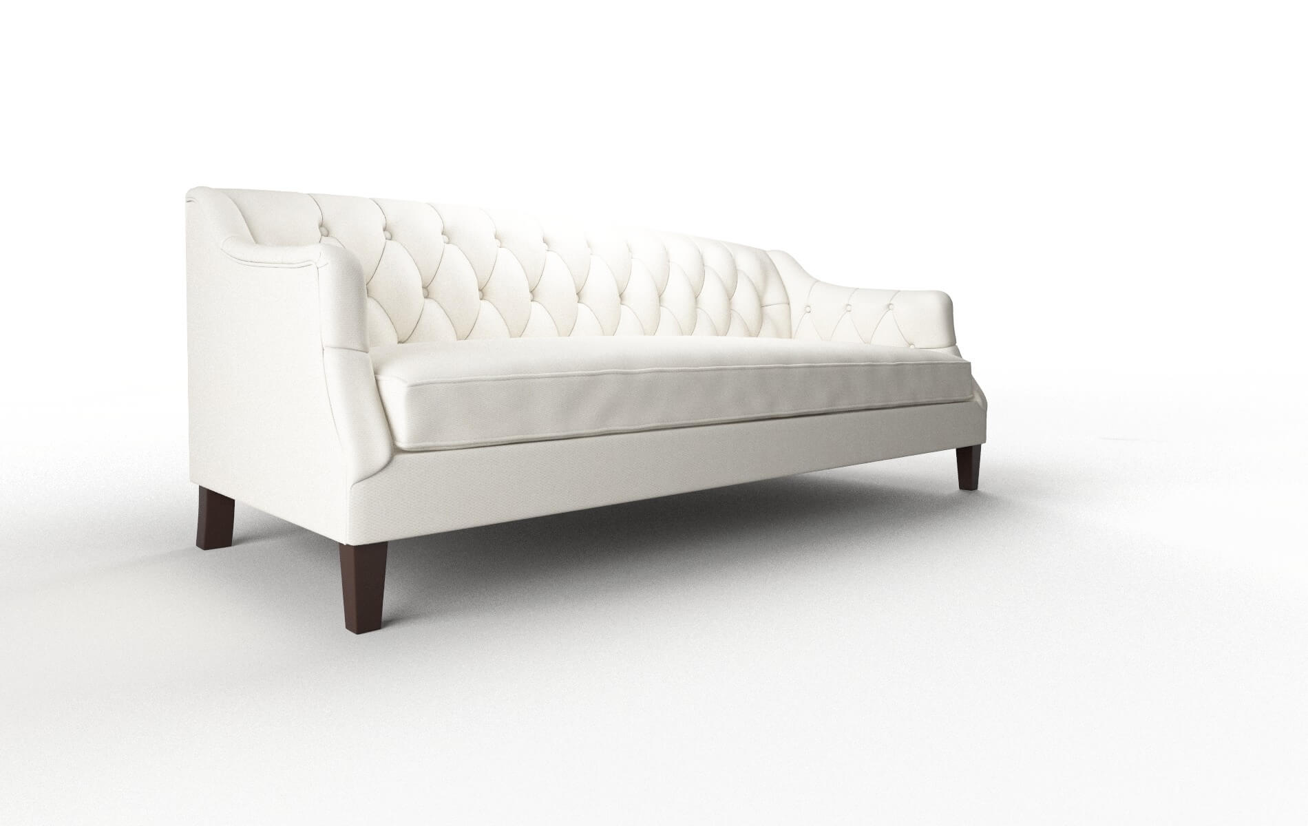 Shiraz Cosmo Ivory Sofa espresso legs 2