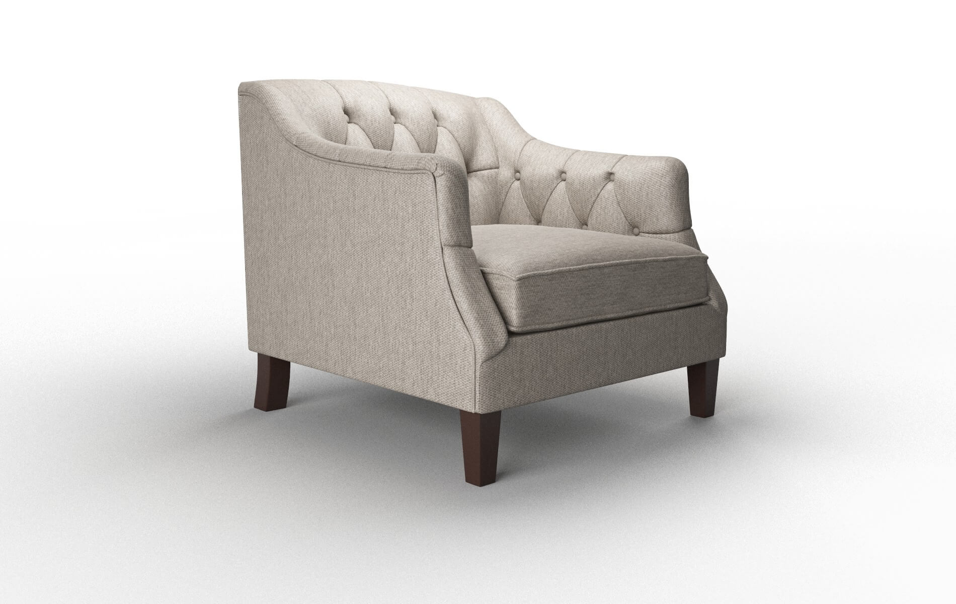 Shiraz Cosmo Taupe Chair espresso legs 2