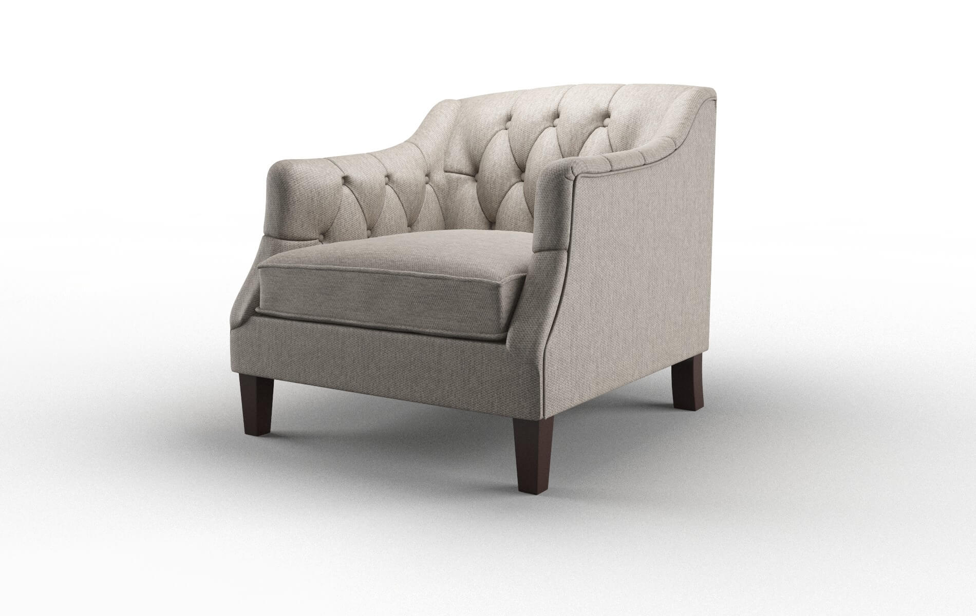 Shiraz Cosmo Taupe Chair espresso legs 4