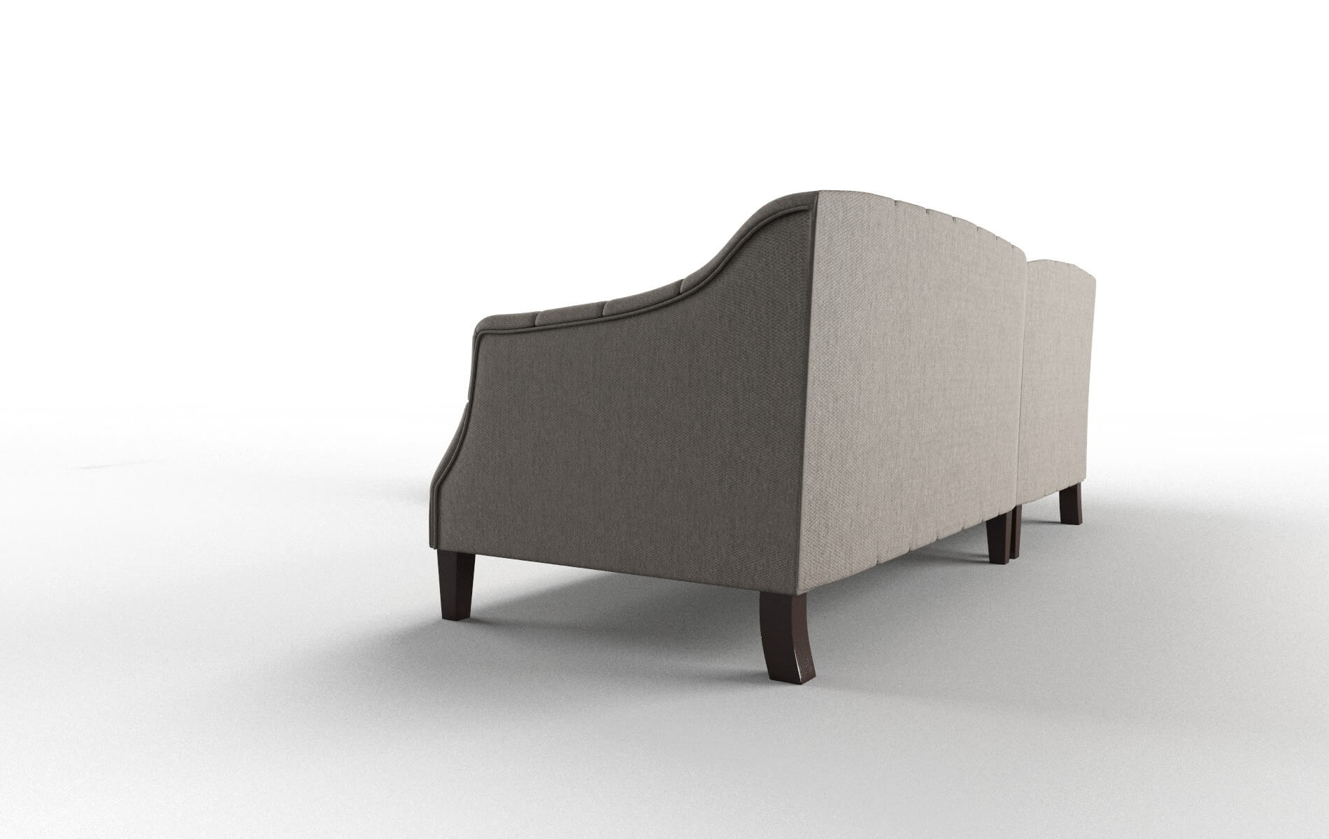 Shiraz Cosmo Taupe Sectional espresso legs 4
