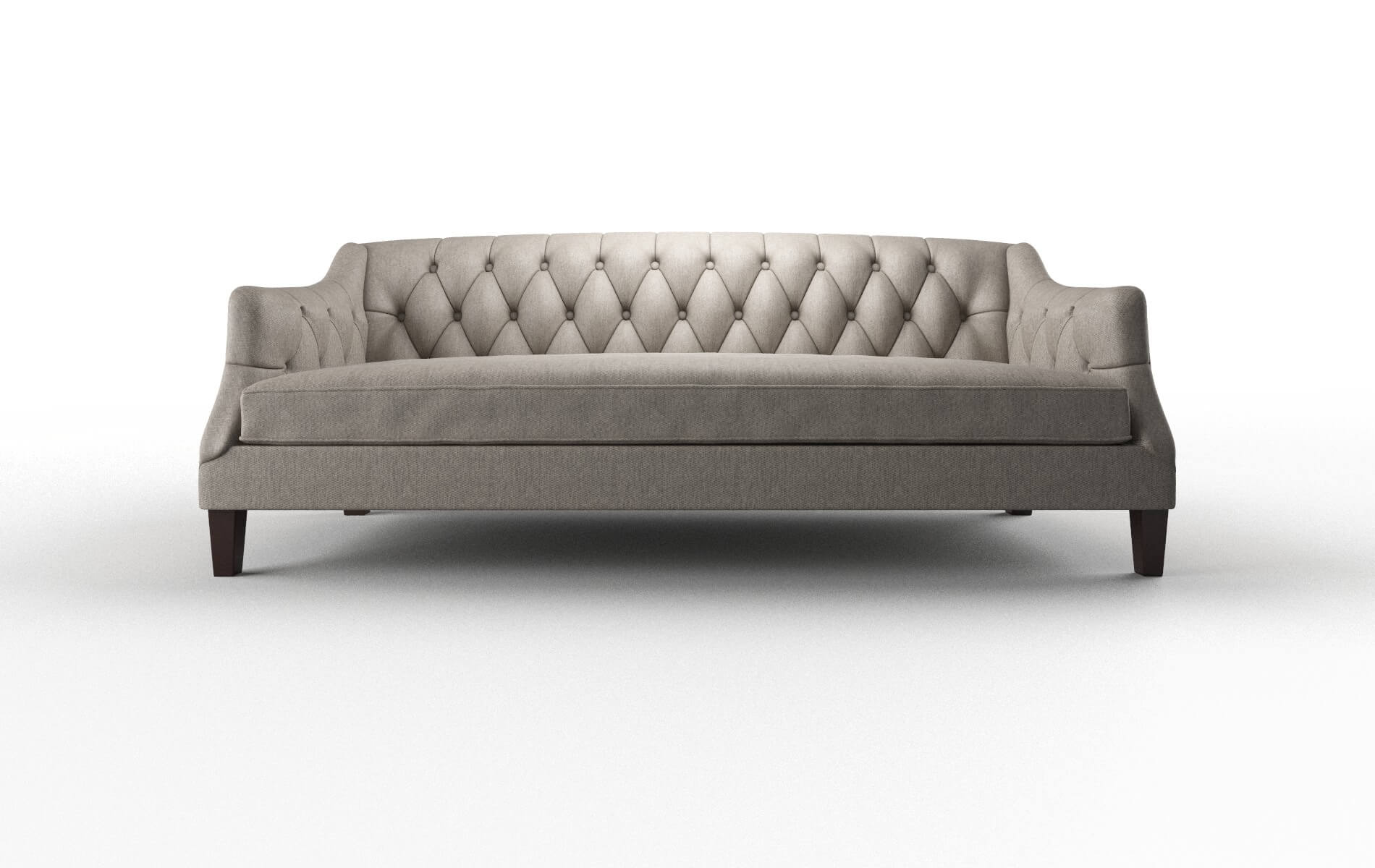 Shiraz Cosmo Taupe Sofa espresso legs 1