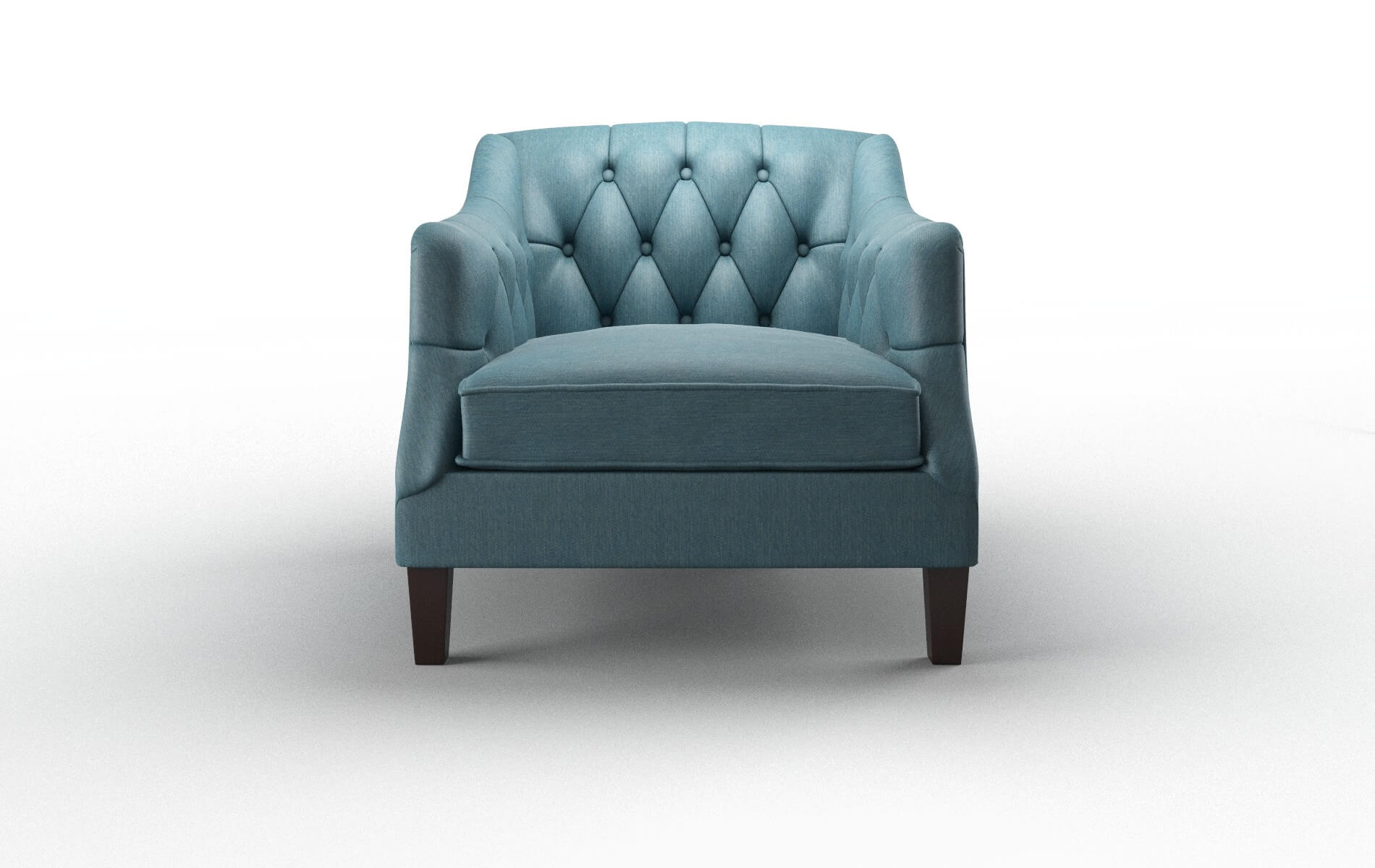 Shiraz Cosmo Teal Chair espresso legs 1