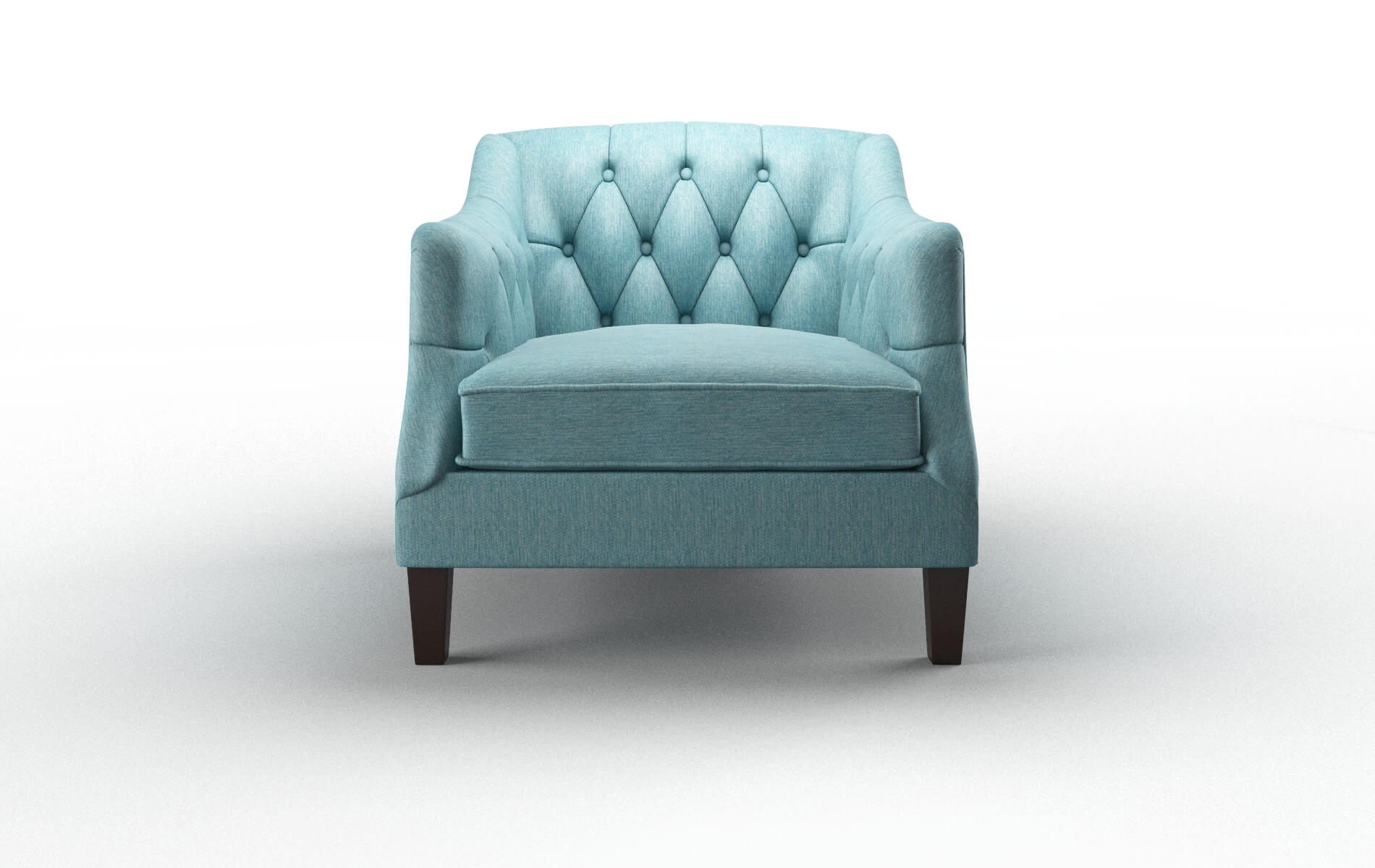 Shiraz Cosmo Turquoise Chair espresso legs 1