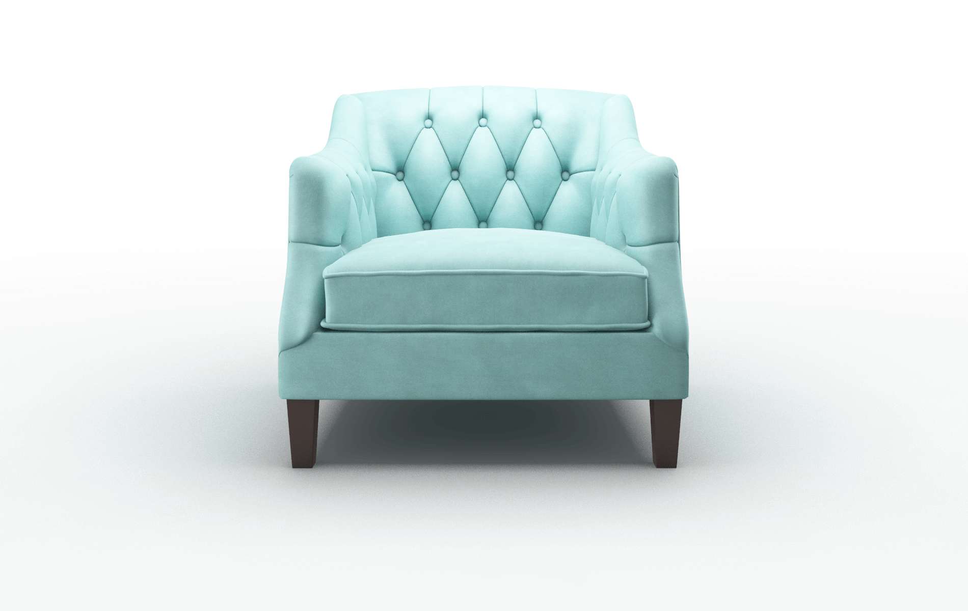 Shiraz Curious Turquoise Chair espresso legs 1