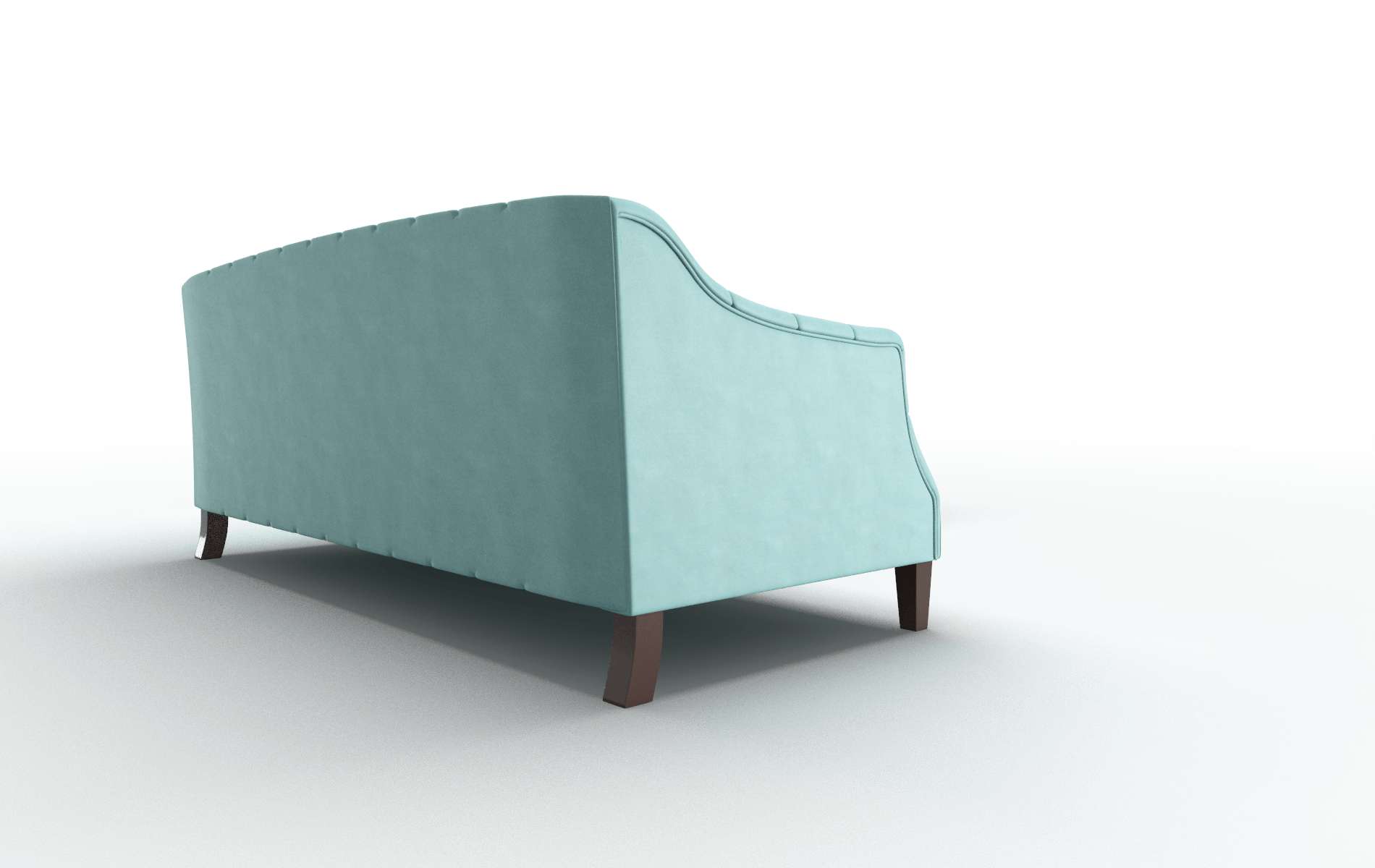 Shiraz Curious Turquoise Sectional espresso legs 3