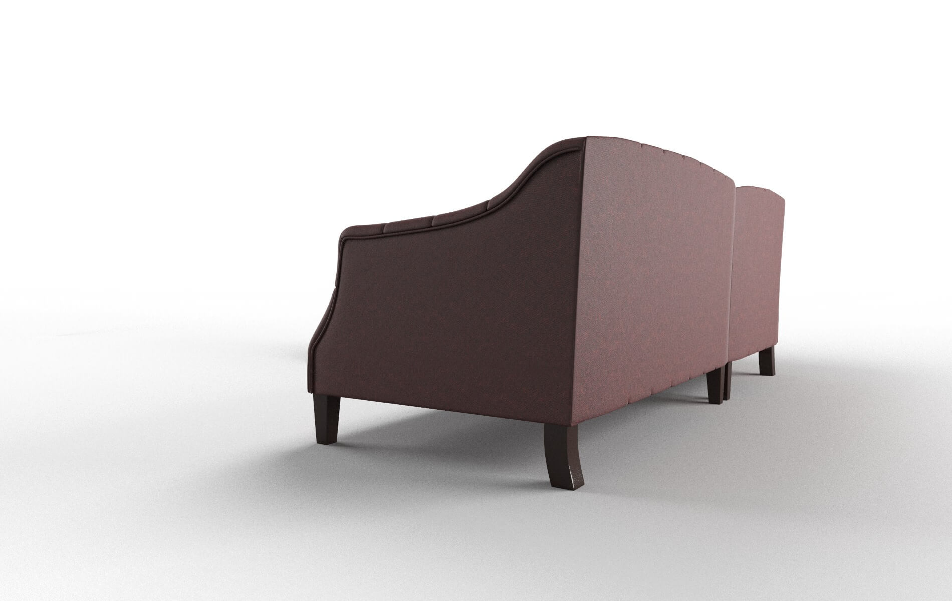 Shiraz Derby Berry Sectional espresso legs 4