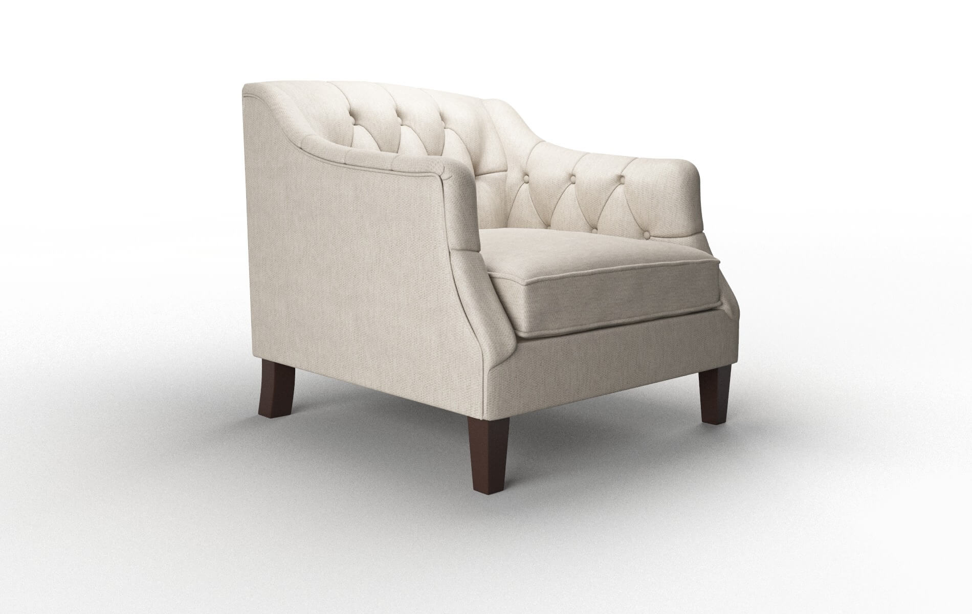 Shiraz Derby Linen Chair espresso legs 2