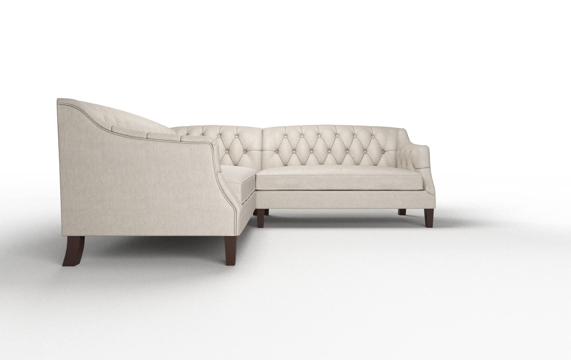Shiraz Derby Linen Sectional espresso legs 2