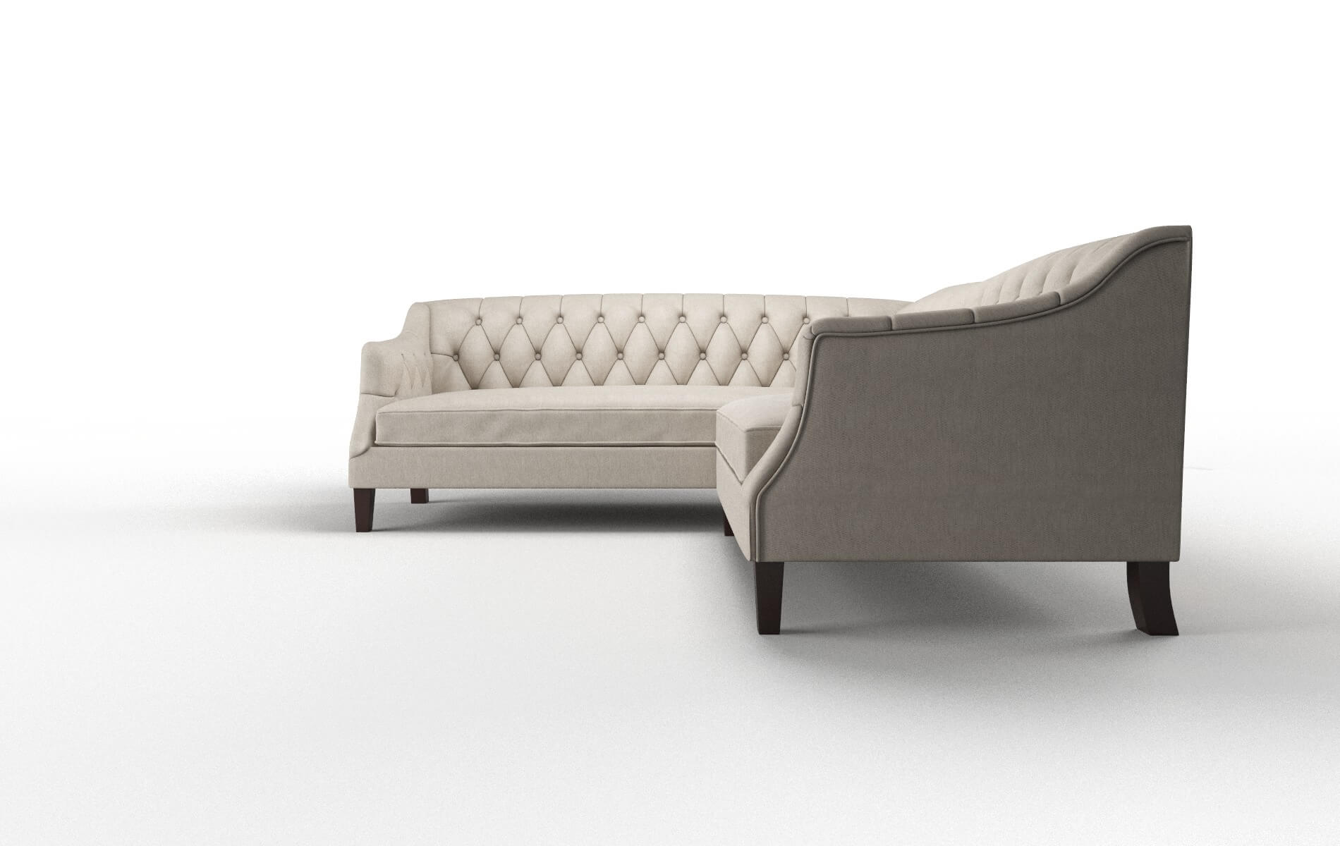 Shiraz Derby Linen Sectional espresso legs 5