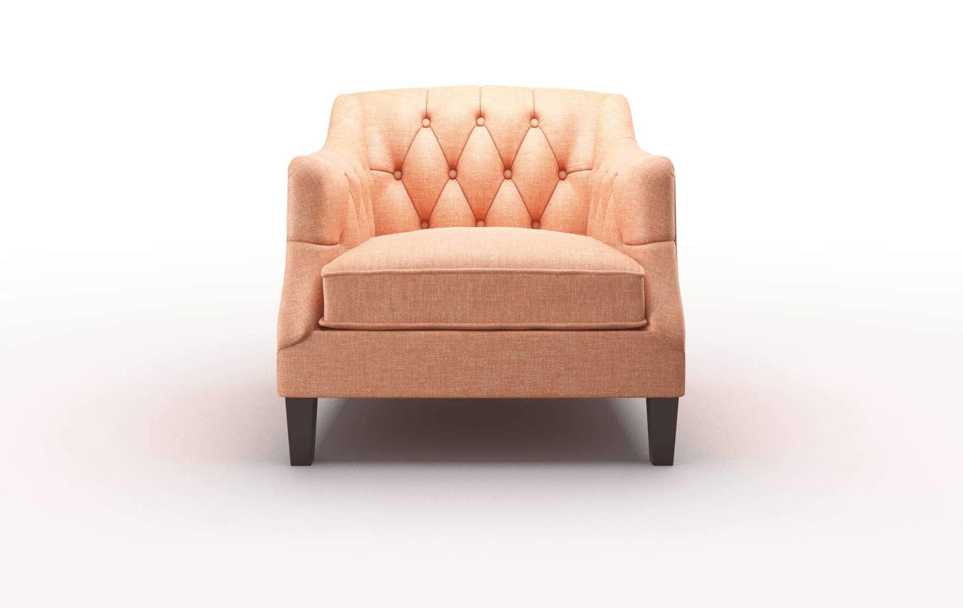 Shiraz Durham Tangerine Chair espresso legs 1