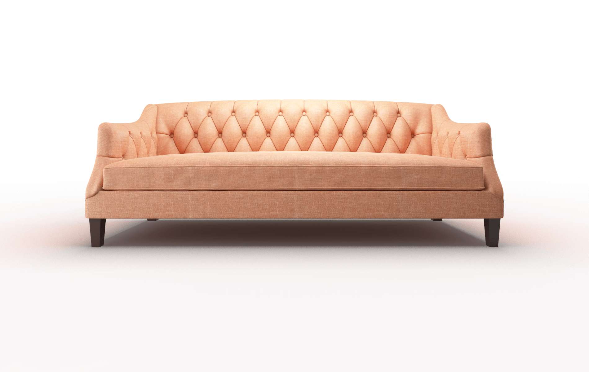 Shiraz Durham Tangerine Sofa espresso legs 1