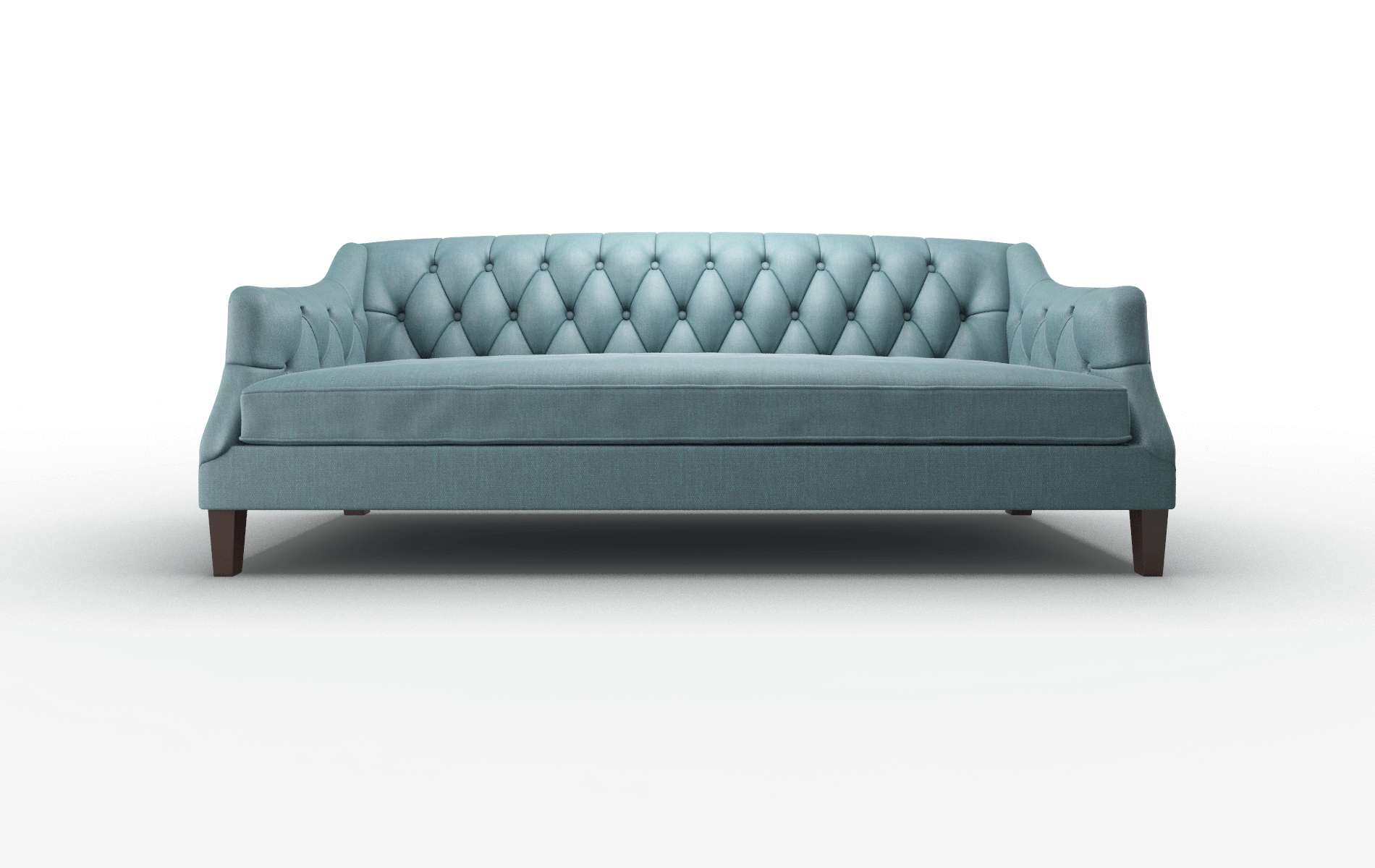 Shiraz Elliot Teal Sofa espresso legs 1